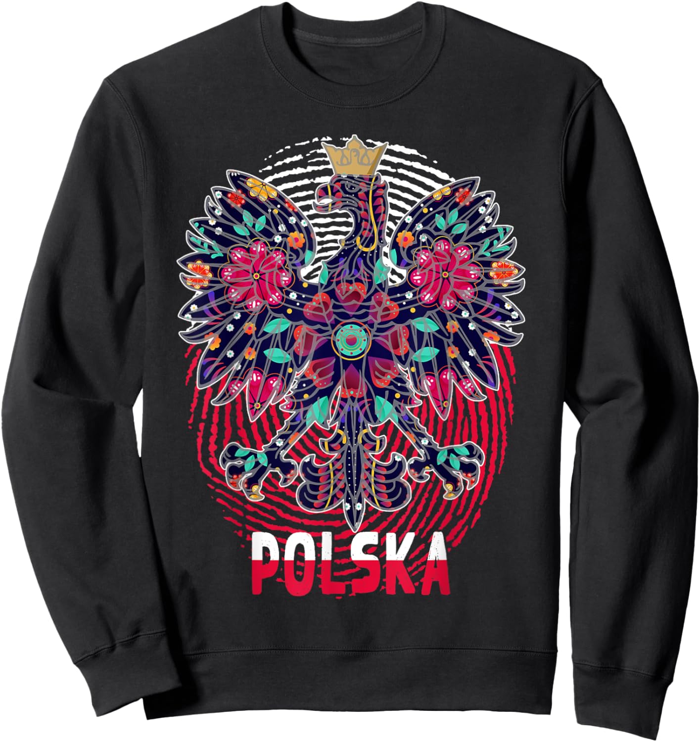 Polish Flag Outfit Ideas For Kids & Poland Polska Eagle Sweatshirt - Sweatshirt | Black