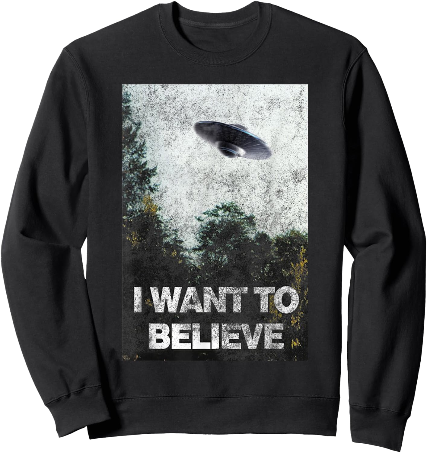 I want to believe Area 51 UFO Alien Abduction Sweatshirt - Sweatshirt | Black
