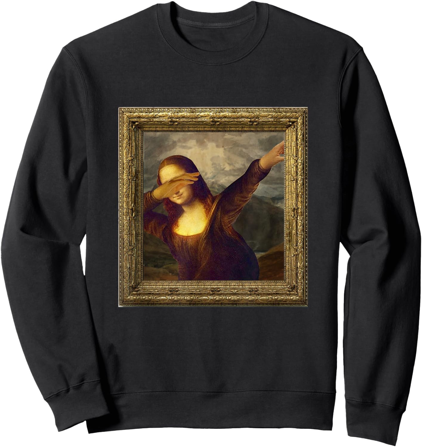 Mona Lisa Dabbing Sweatshirt - Sweatshirt | Black
