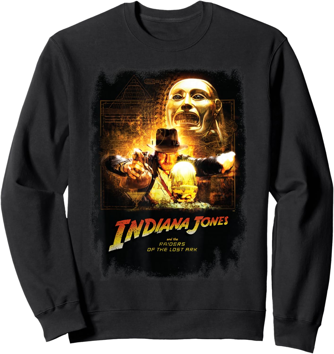 Lucasfilm Indiana Jones Raiders of The Lost Ark Idol Scene Sweatshirt - Sweatshirt | Black