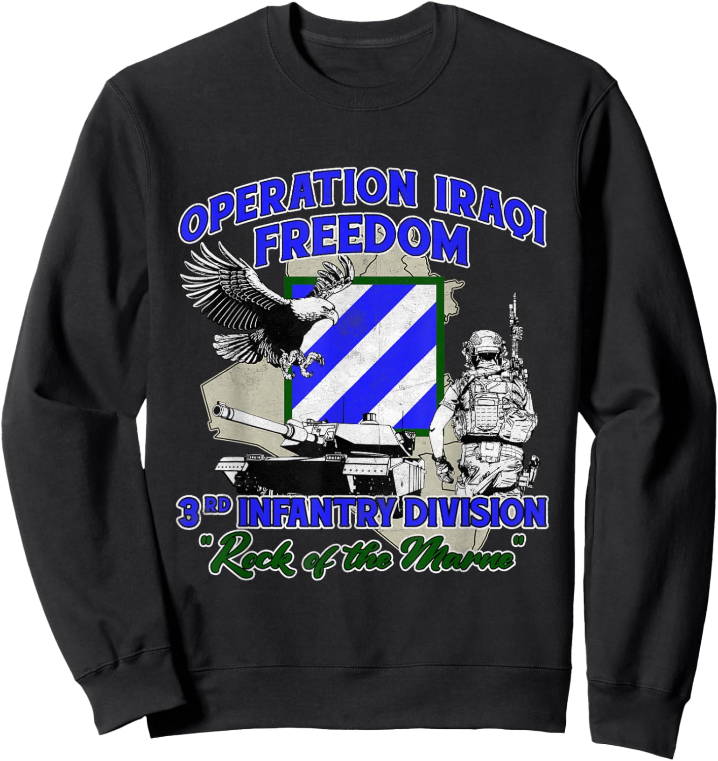 3rd Infantry Division - Operation Iraqi Freedom OIF Veteran Sweatshirt - Sweatshirt | Black