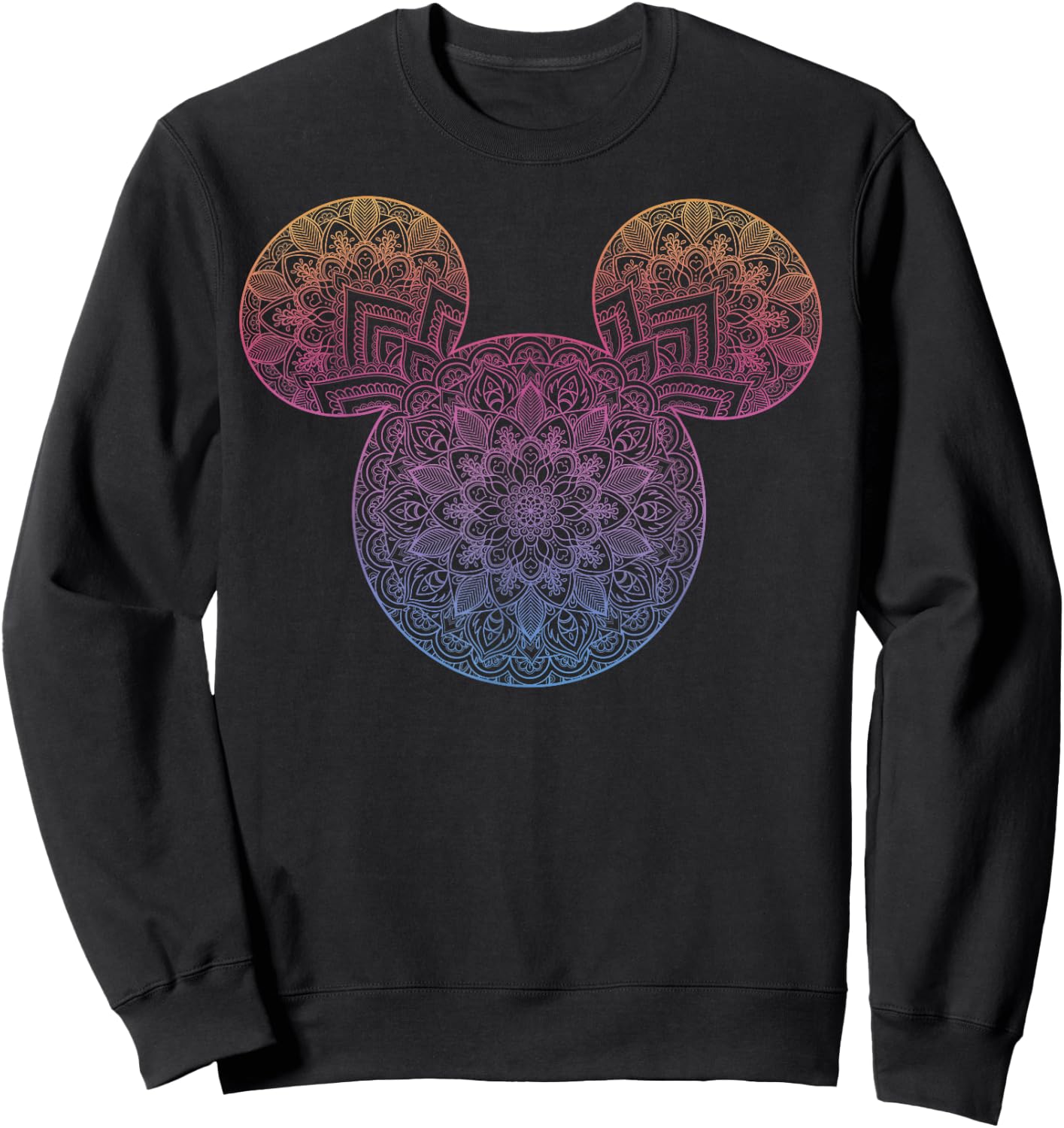 Disney Mickey and Friends Mandala Mickey Ears Small Sweatshirt - Sweatshirt | Black