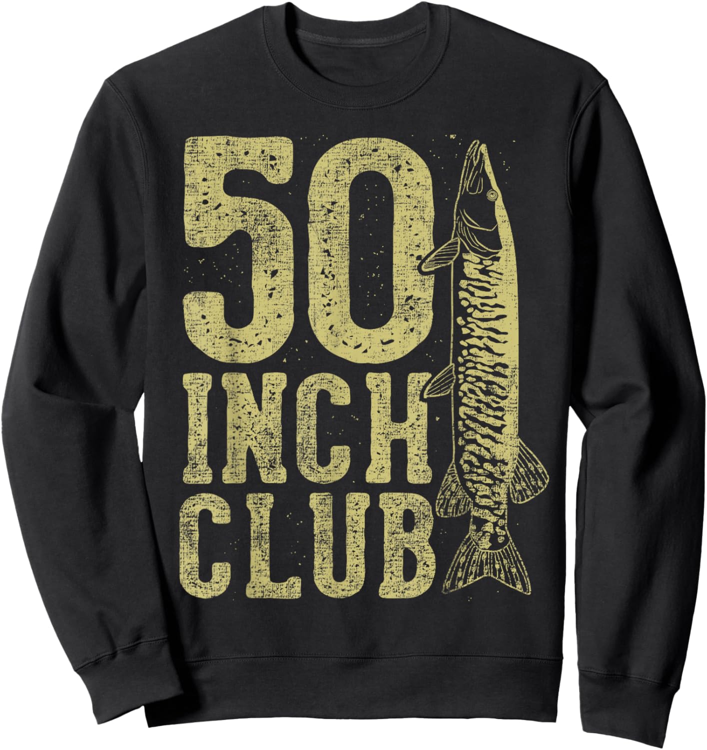 50 Inch Club Musky Fishing Sweatshirt - Sweatshirt | Black