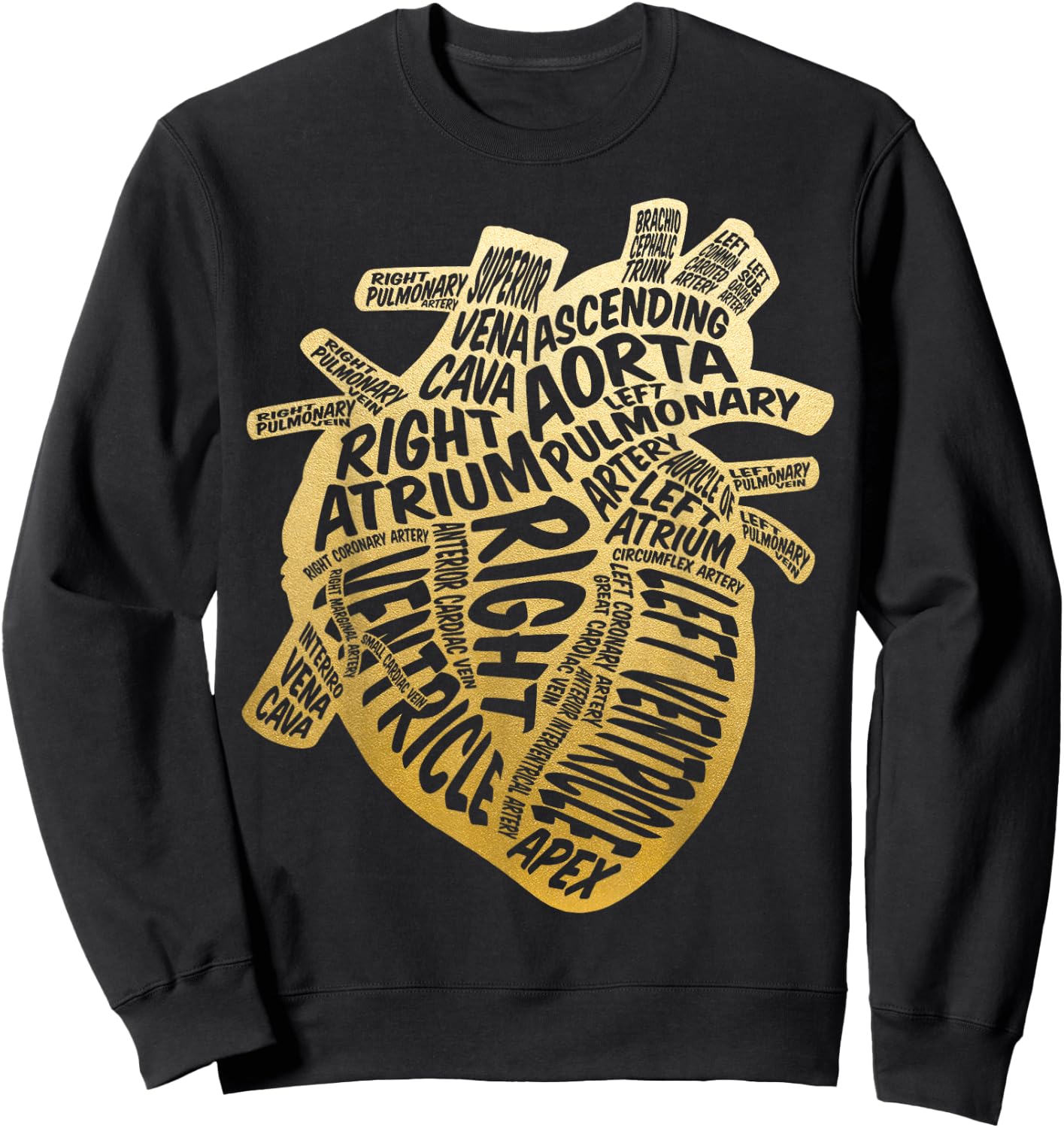 Cardiac Stethoscope Anatomical Heart Cardiac Nurse Sweatshirt - Sweatshirt | Black