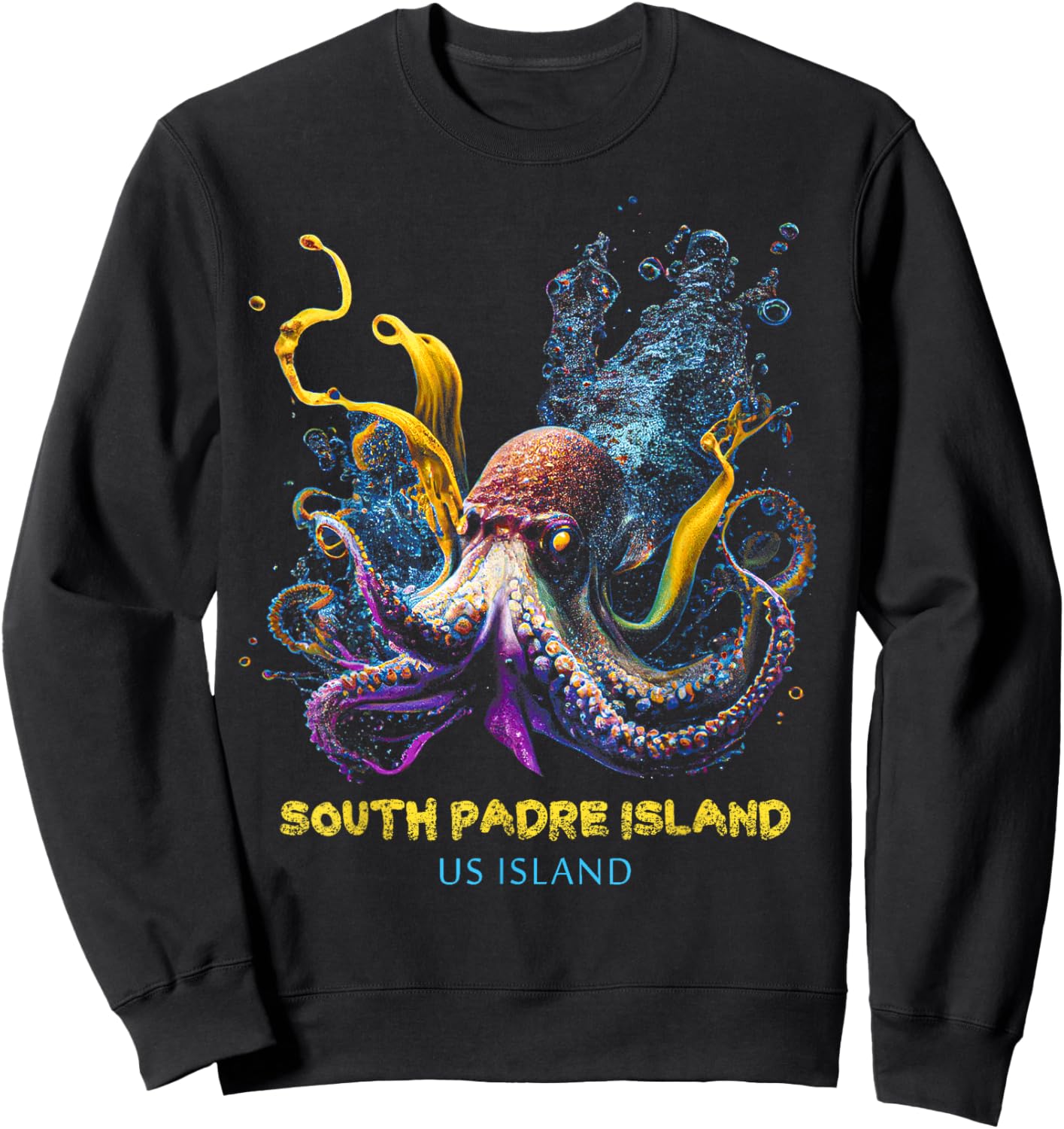 South Padre Island US Island Sweatshirt - Sweatshirt | Black