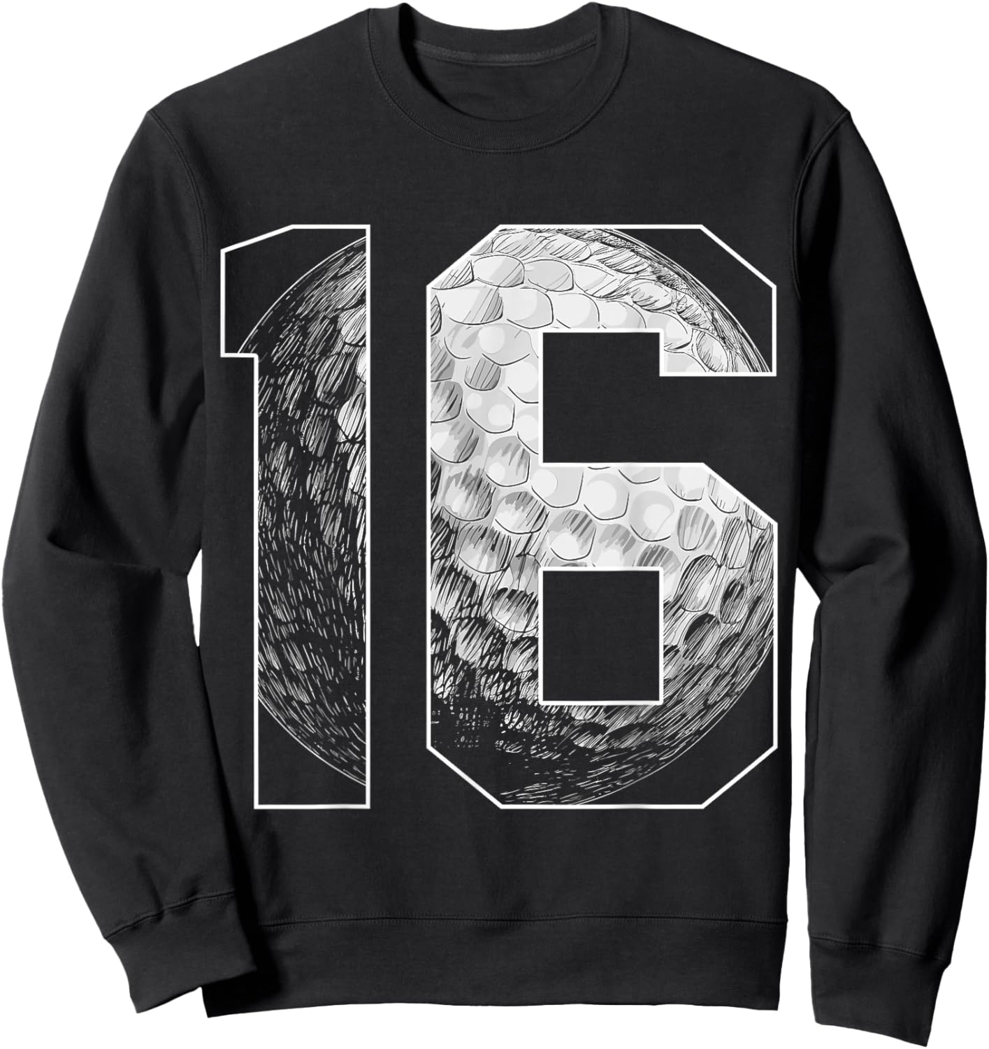 16th Birthday Boy Golf Player Golf 16 Years Old Sweatshirt - Sweatshirt | Black