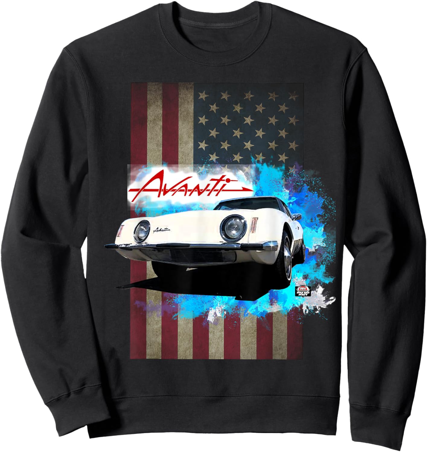 Avanti by Studebaker Americas Finest Sports Car Sweatshirt - Sweatshirt | Black