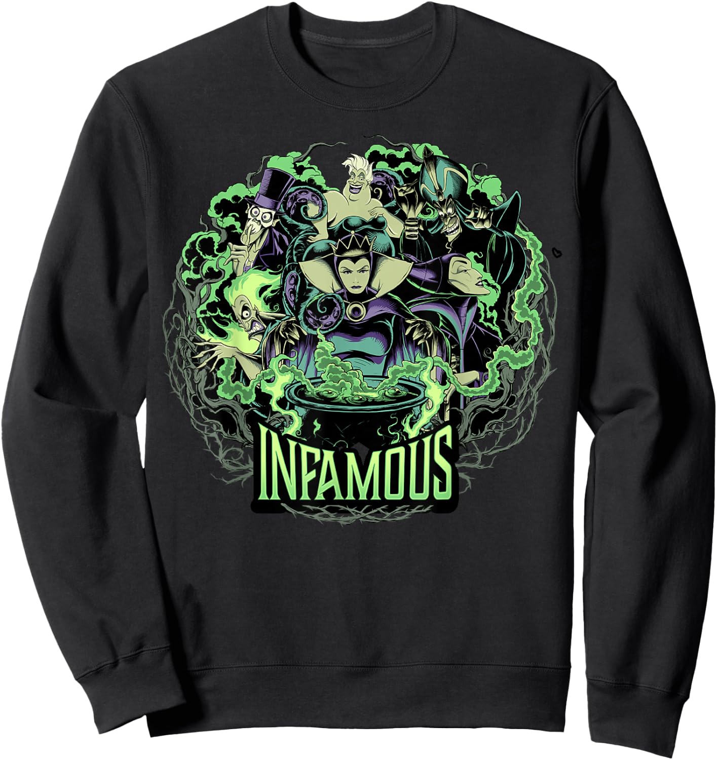 Disney Villains Infamous Evil Group Small Sweatshirt - Sweatshirt | Black