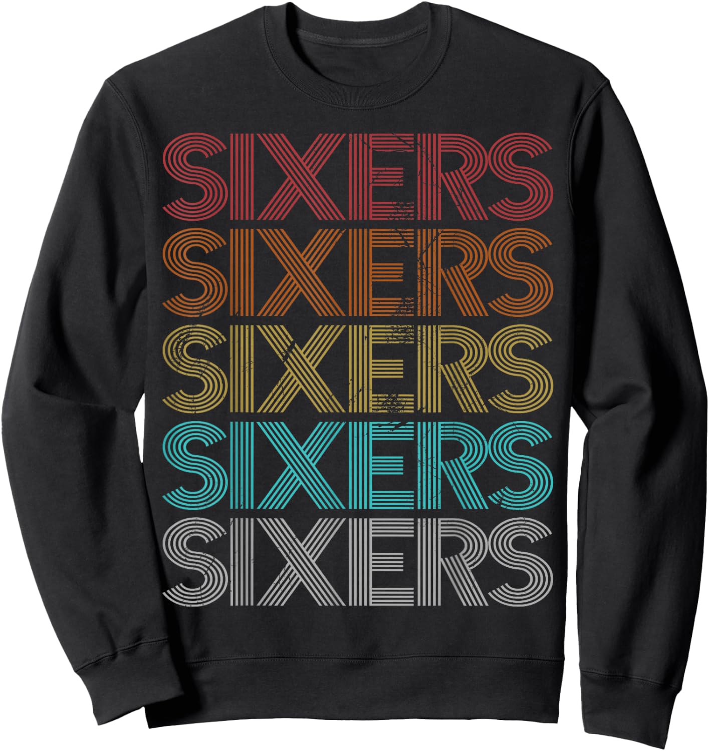 Retro Vintage Sixers Sweatshirt - Sweatshirt | Black