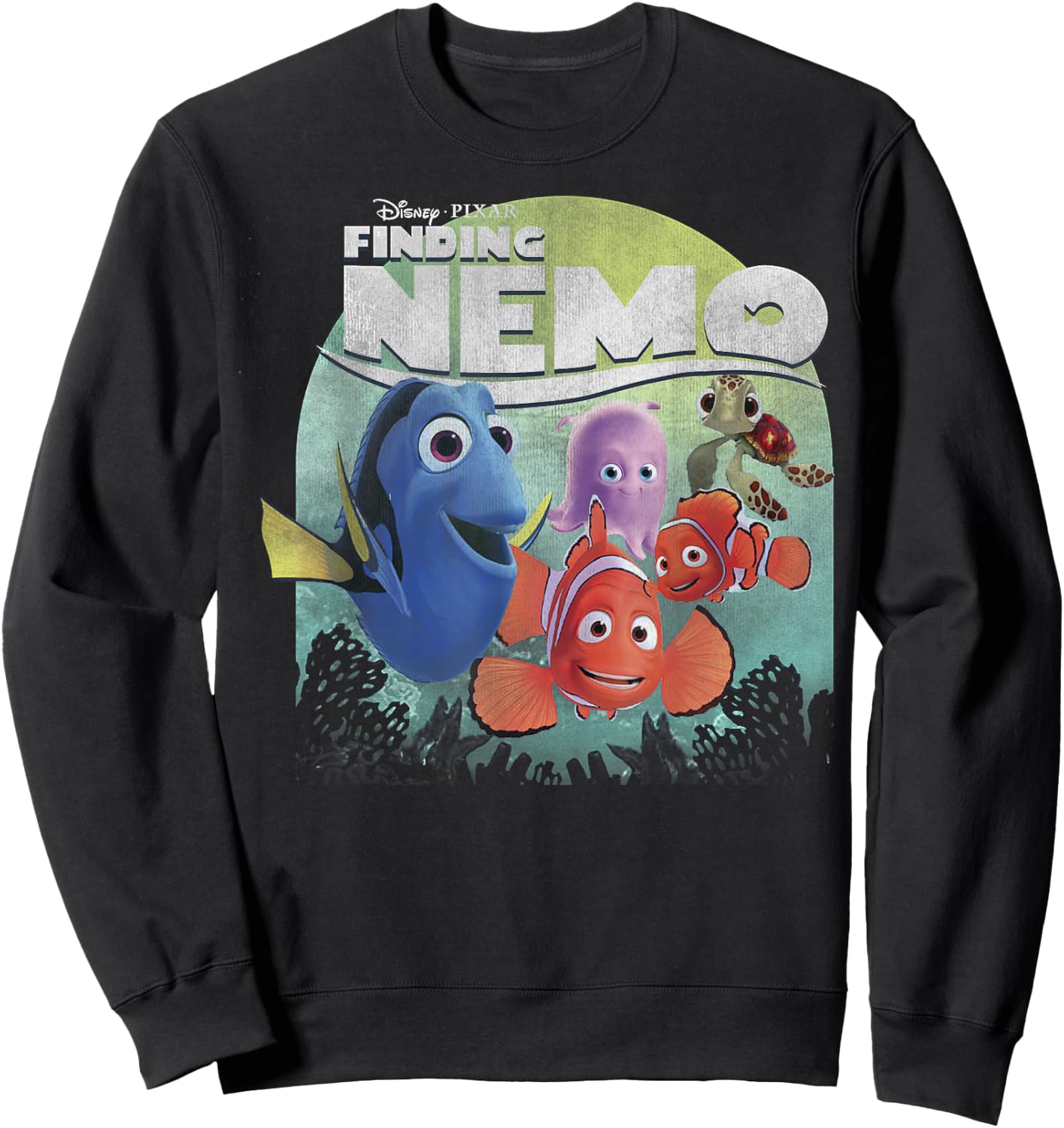 Disney Pixar Finding Nemo Group Shot Poster Graphic Small Sweatshirt - Sweatshirt | Black