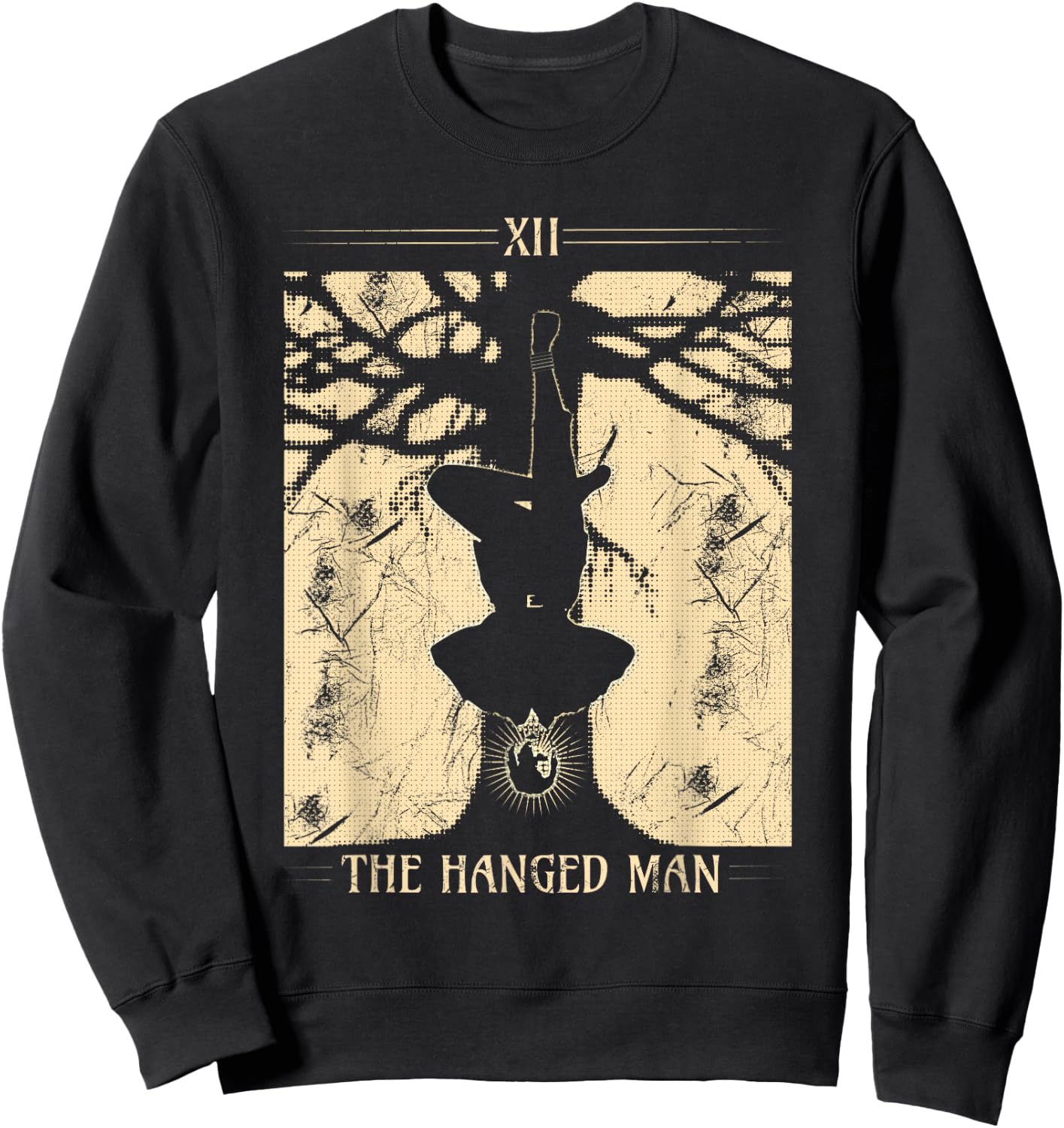 The Hanged Man Mystic Tarot Card Sweatshirt - Sweatshirt | Black