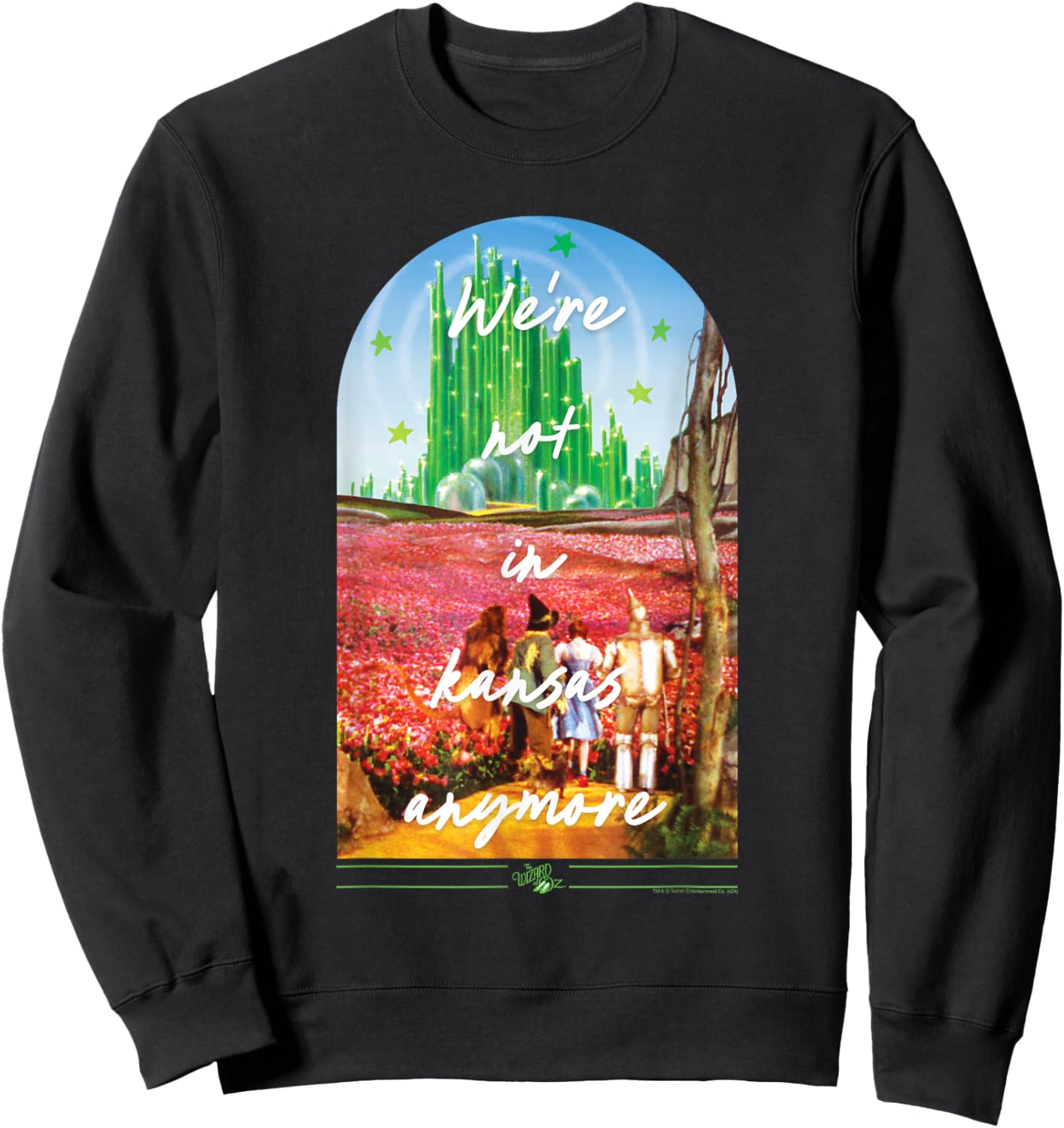 Wizard of Oz We're Not In Kansas Anymore Emerald City Movie Sweatshirt - Sweatshirt | Black