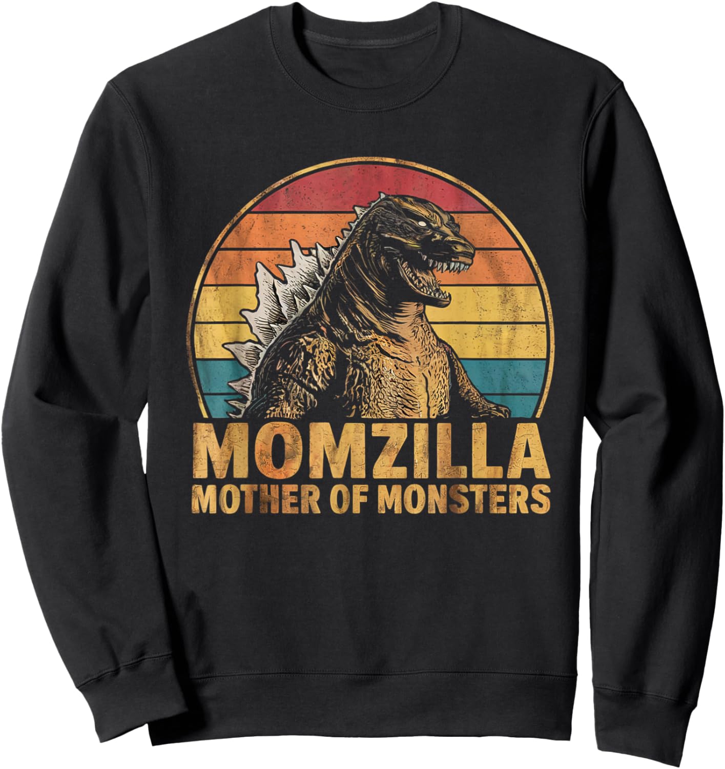 Momzilla Mother Of Monsters Funny Mother's Day Monster Sweatshirt - Sweatshirt | Black