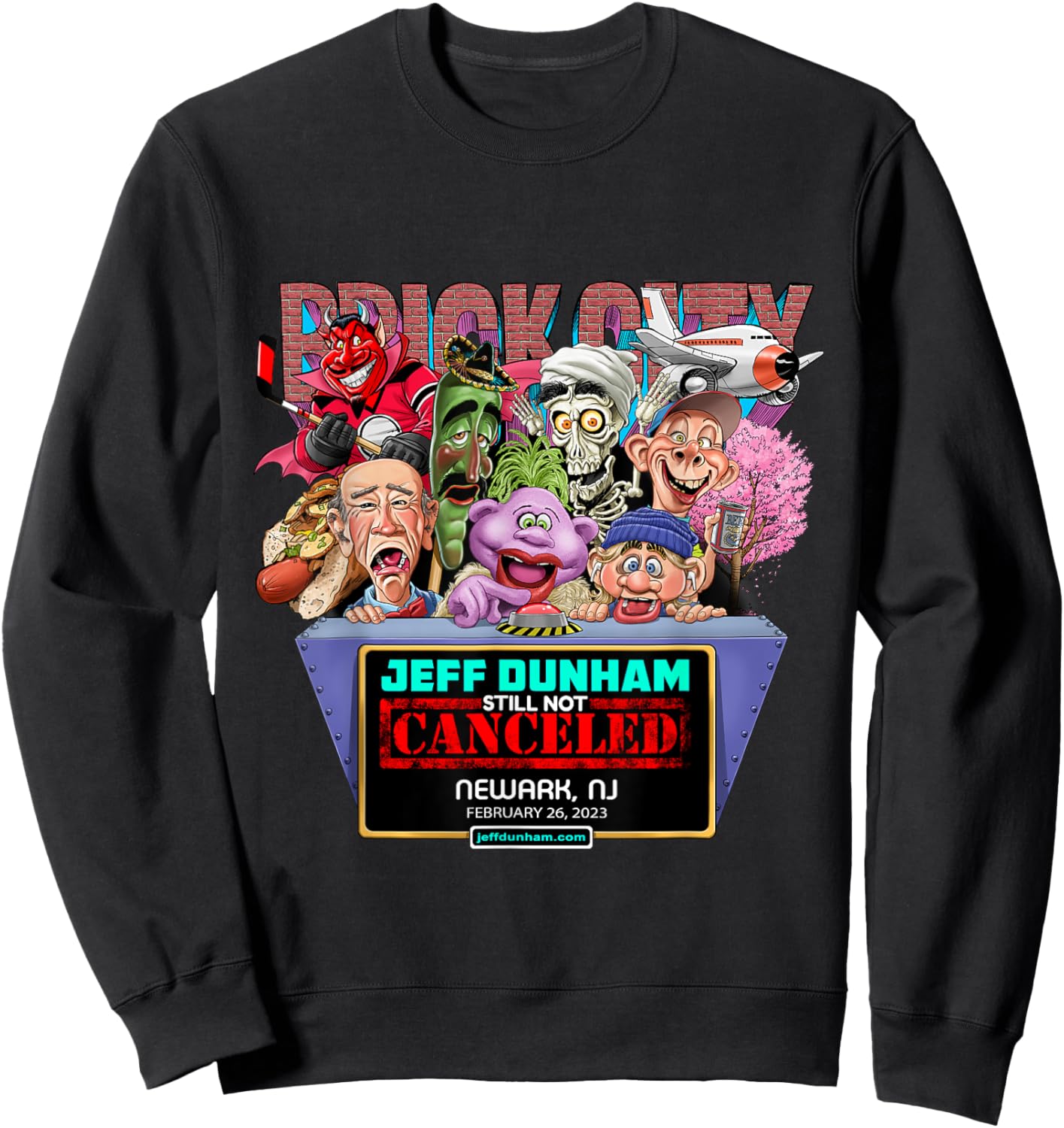 Jeff Dunham Newark, NJ (2023) Sweatshirt - Sweatshirt | Black