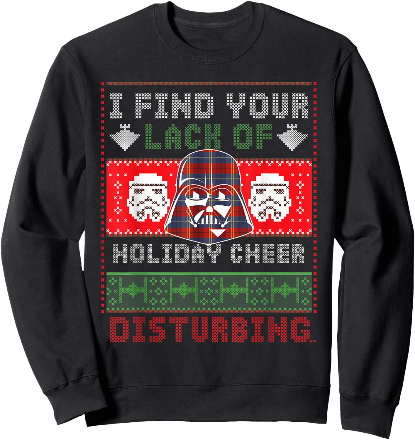 Star Wars Darth Vader Ugly Christmas Sweater Sweatshirt - Sweatshirt | Black