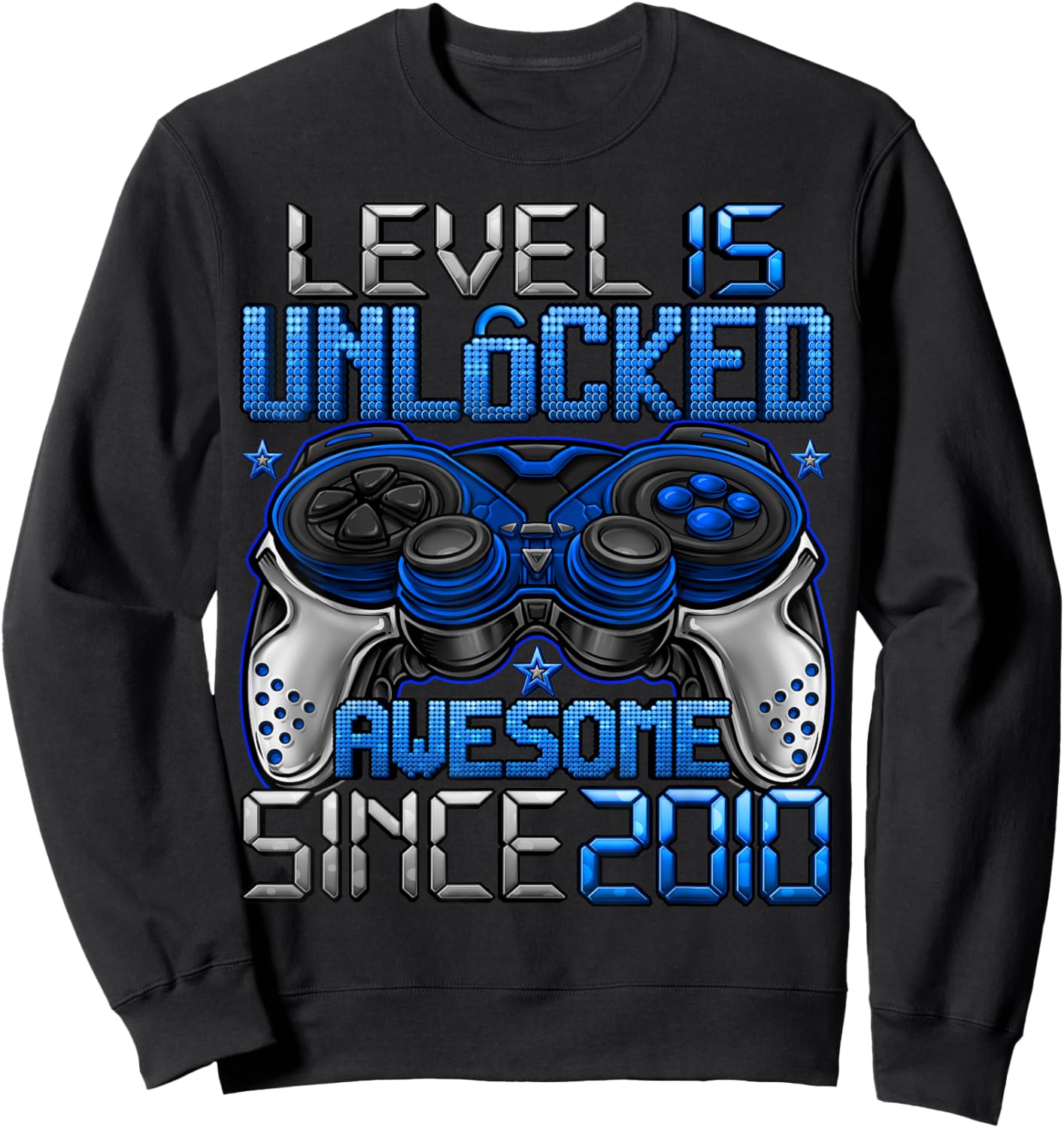 Level 15 Unlocked 15 Year Old Gifts Boys 15th Birthday Boy Sweatshirt - Sweatshirt | Black