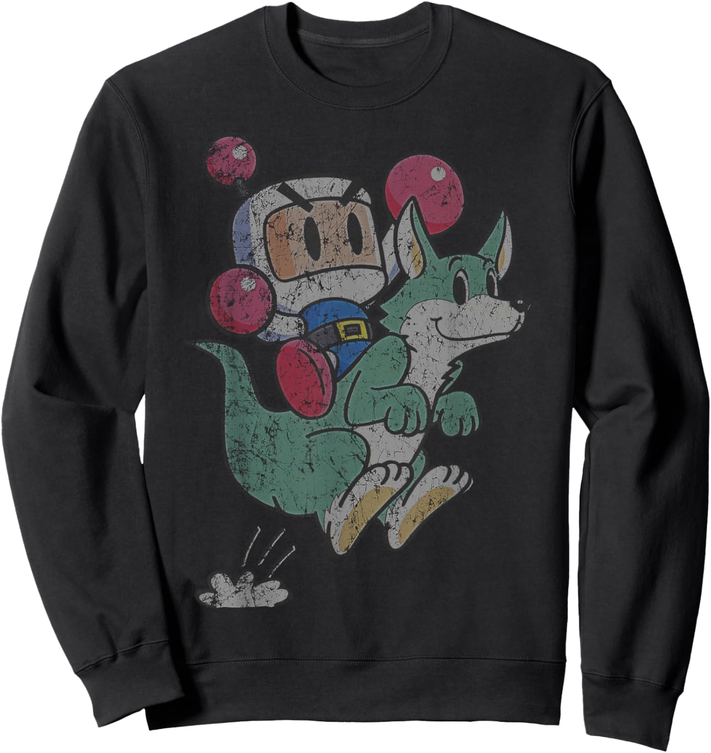 Bomberman Character Super 1993 Retro Gamer Space Classic Sweatshirt - Sweatshirt | Black