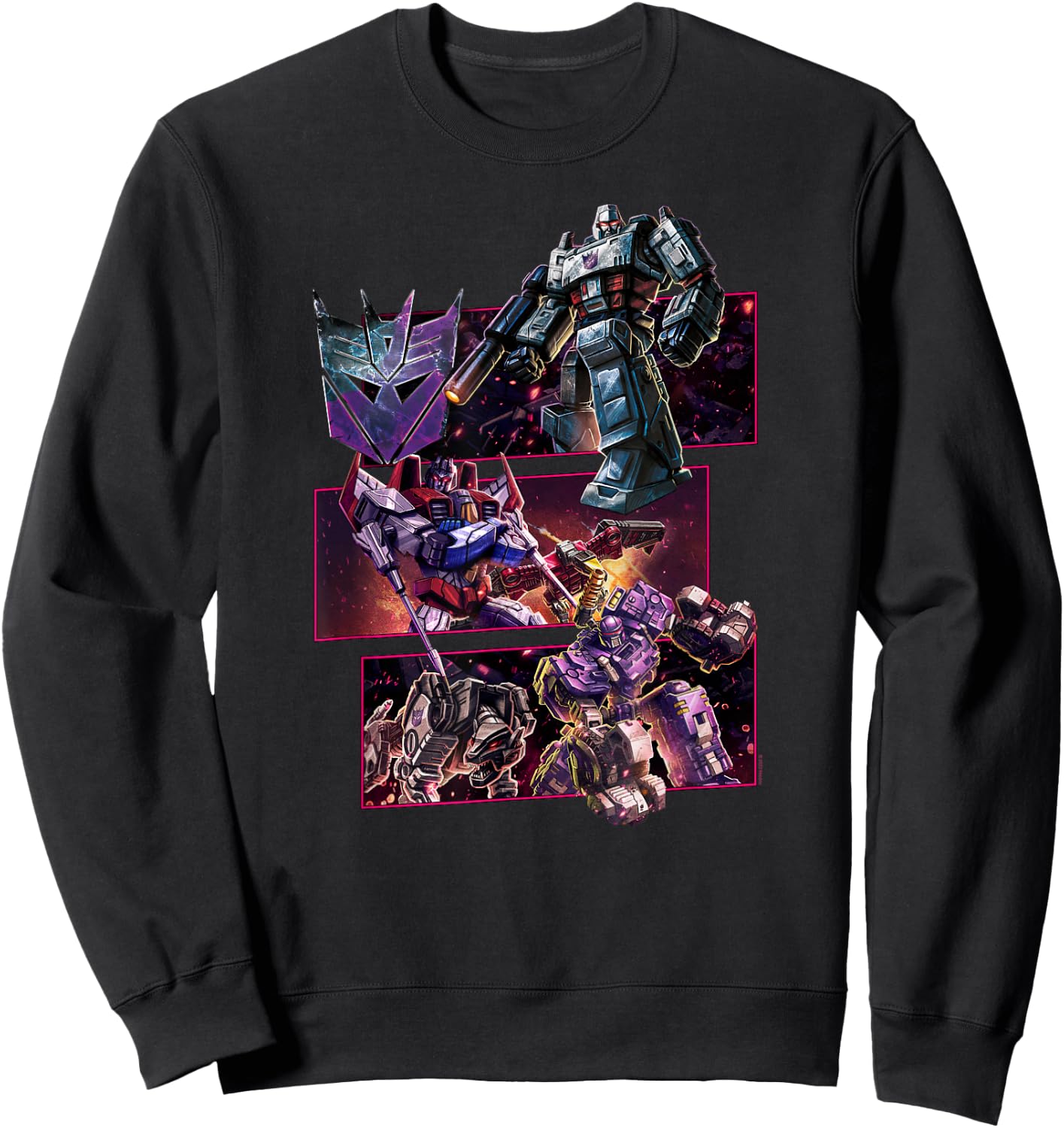 Transformers: War For Cybertron Decepticon Panels Sweatshirt - Sweatshirt | Black