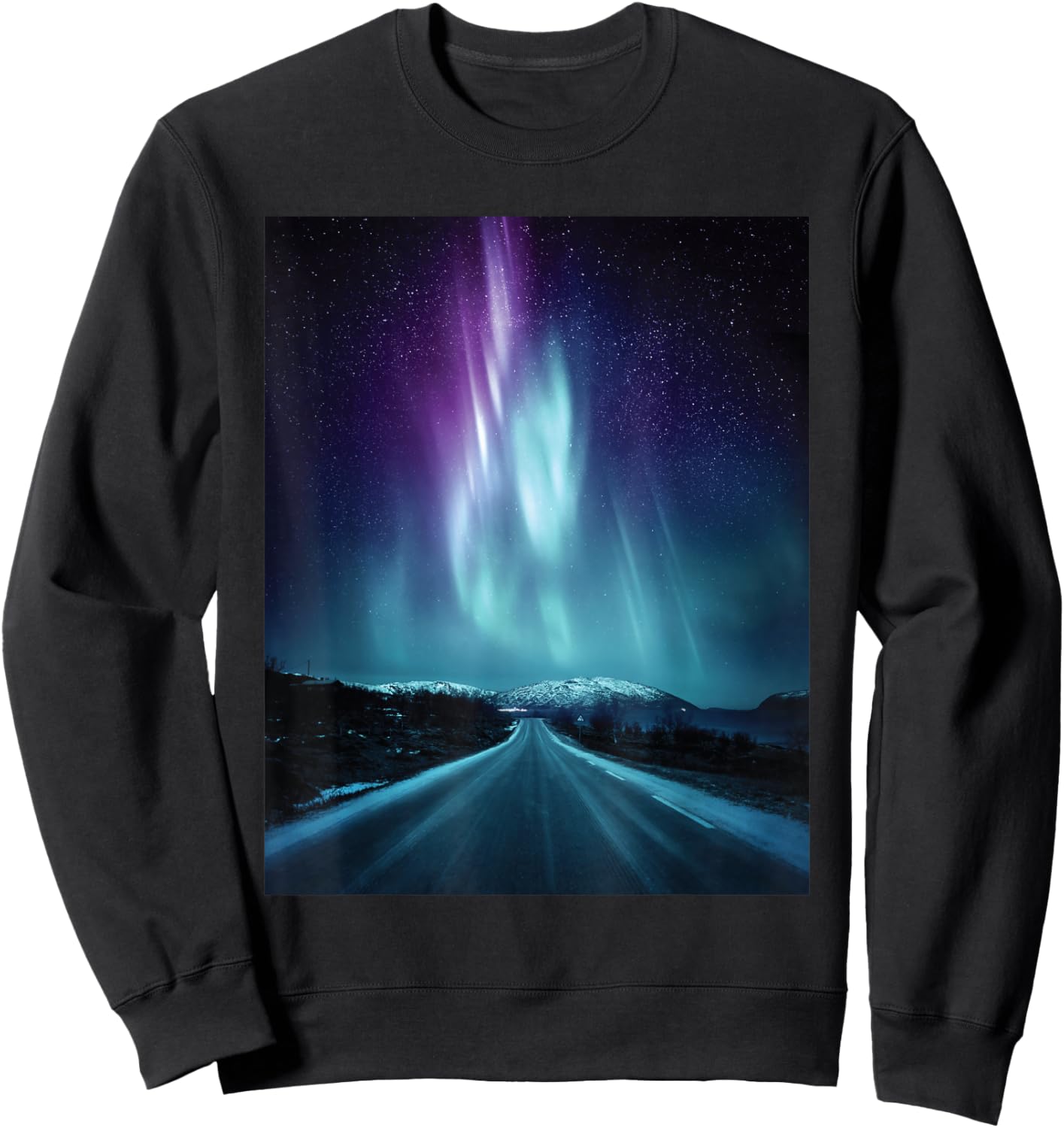 Polar Lights I Aurora Borealis Iceland Vacation Sweatshirt - Sweatshirt | Black