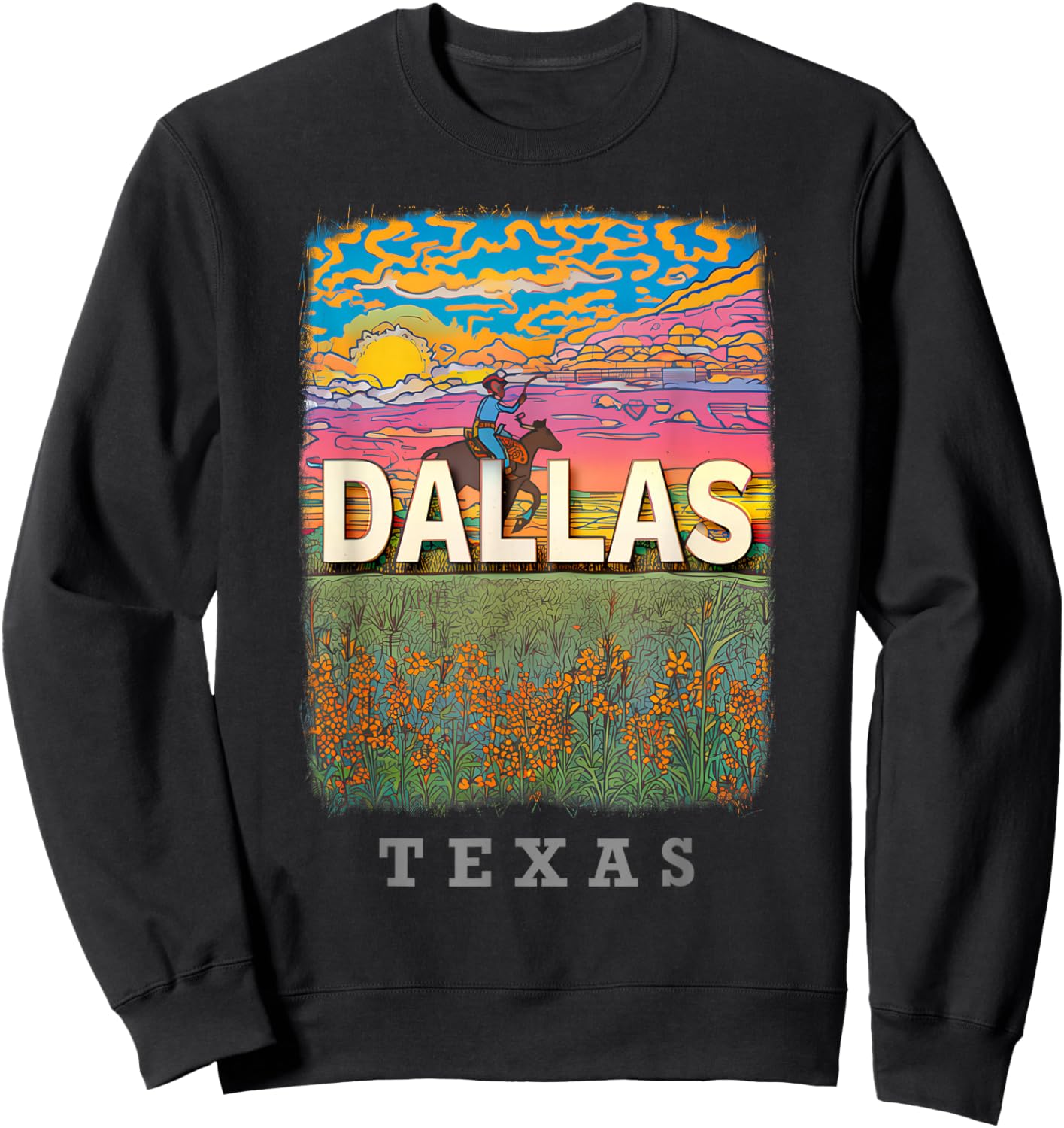 Dallas Texas TX Cowboy Capital SD650 Sweatshirt - Sweatshirt | Black