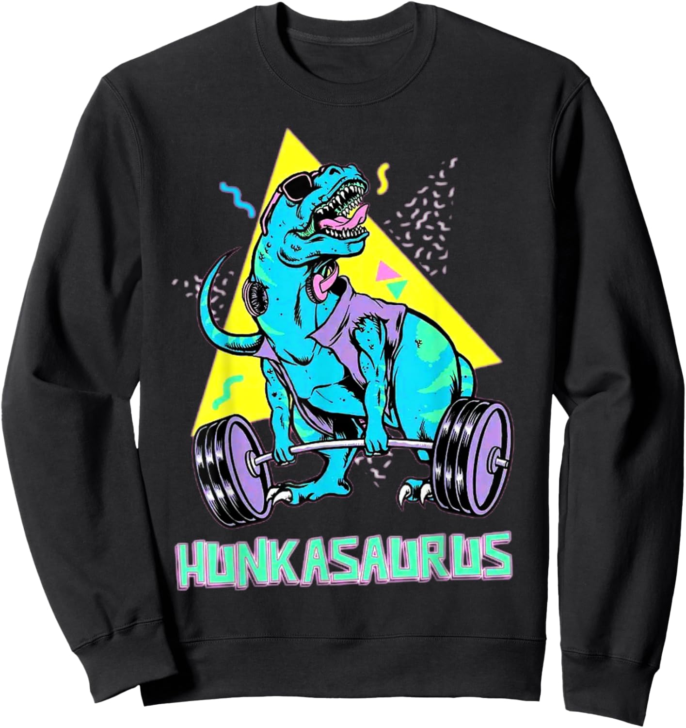 Hunkasaurus Weightlifting Bodybuilding Gym Workout Muscle Sweatshirt - Sweatshirt | Black