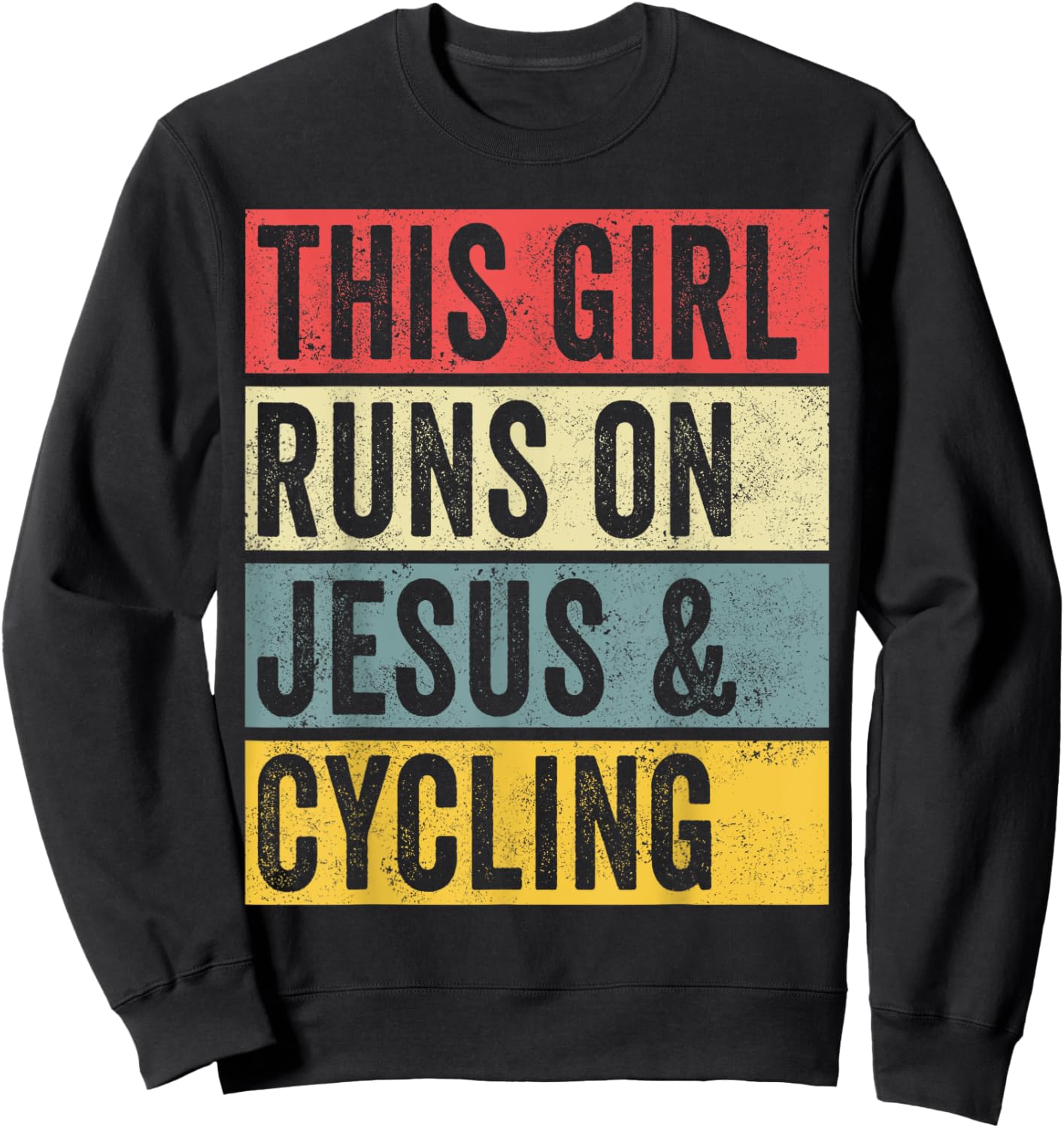 Funny Cycling Jesus Dogs And Cycling Biker Spin Mount Sweatshirt - Sweatshirt | Black
