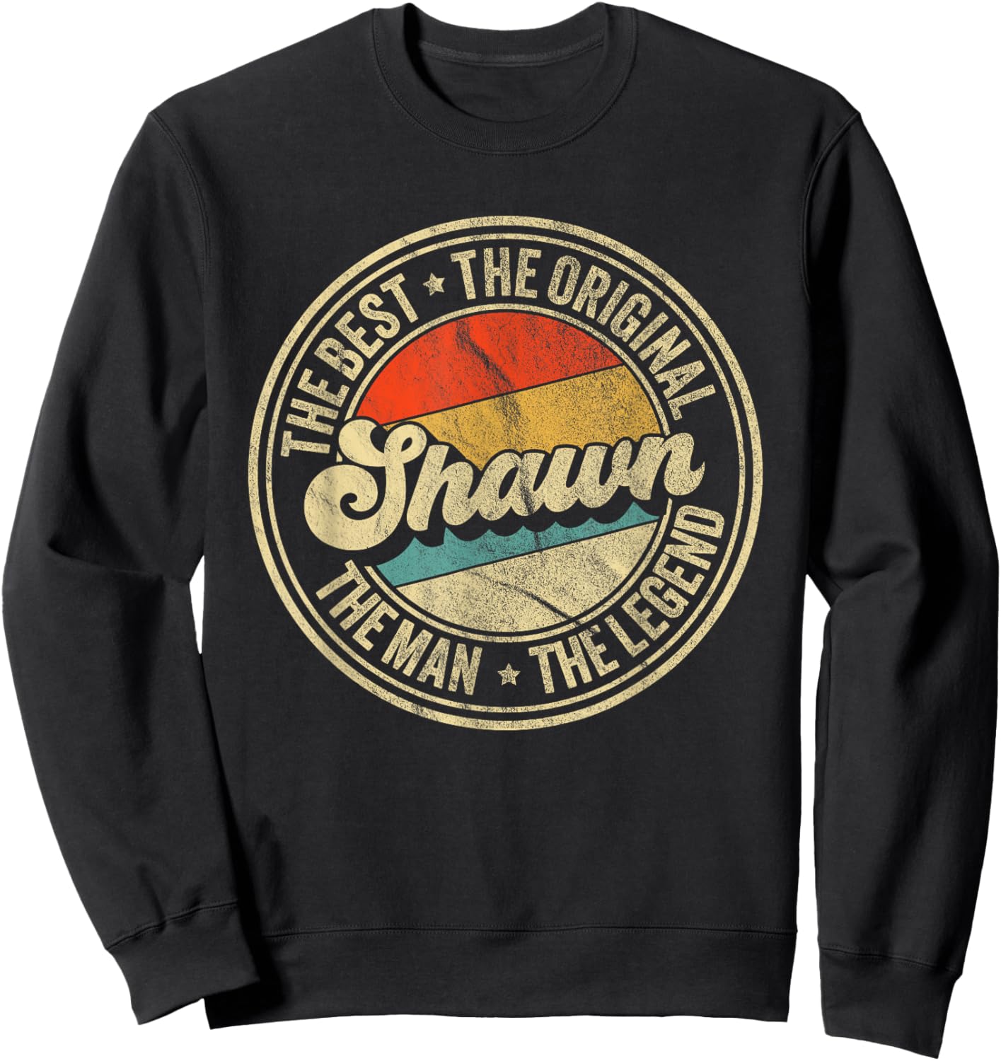 Retro Shawn Name Saying Funny Shawn Sweatshirt - Sweatshirt | Black