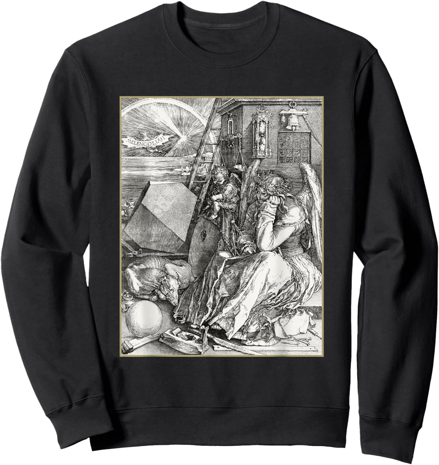 Albrecht Durer Melancolia Vintage Sweatshirt - Sweatshirt | Black