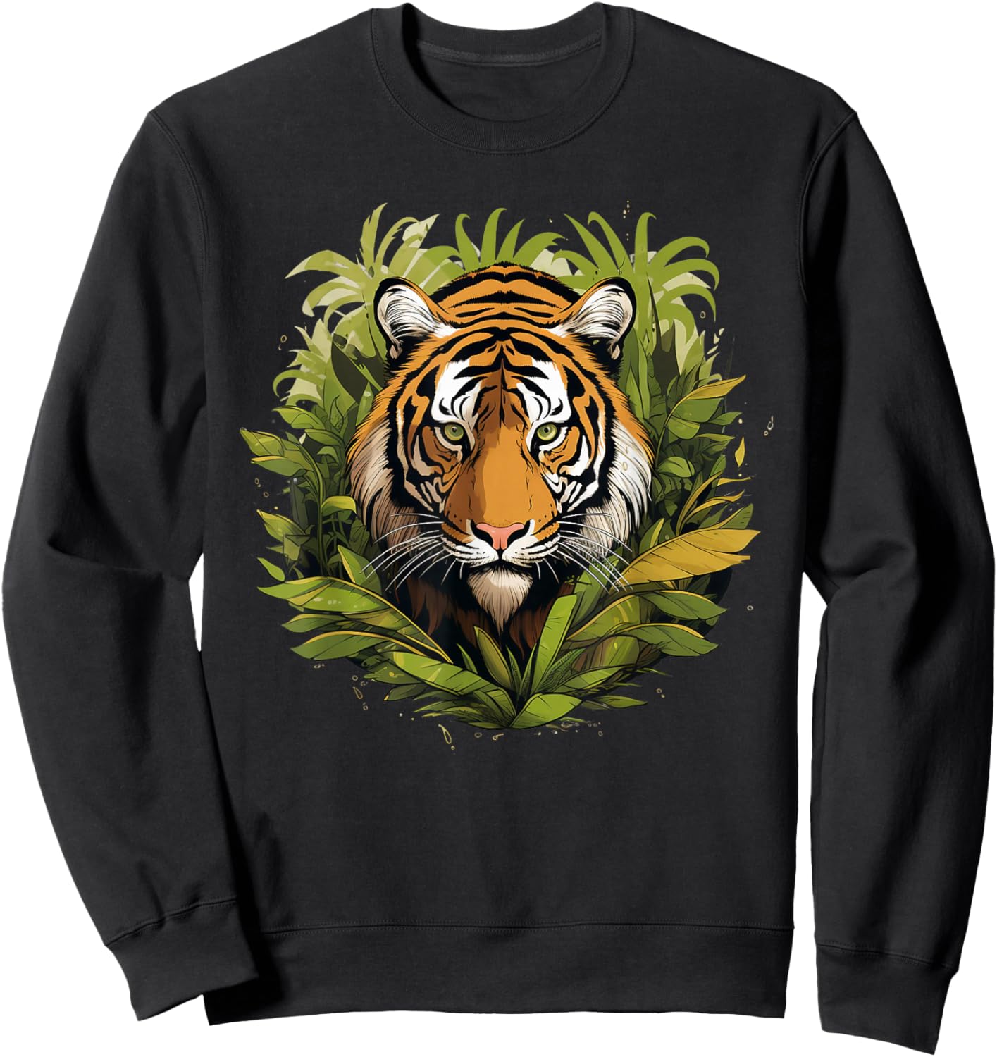 Colorful Tiger I Kids Tiger Sweatshirt - Sweatshirt | Black