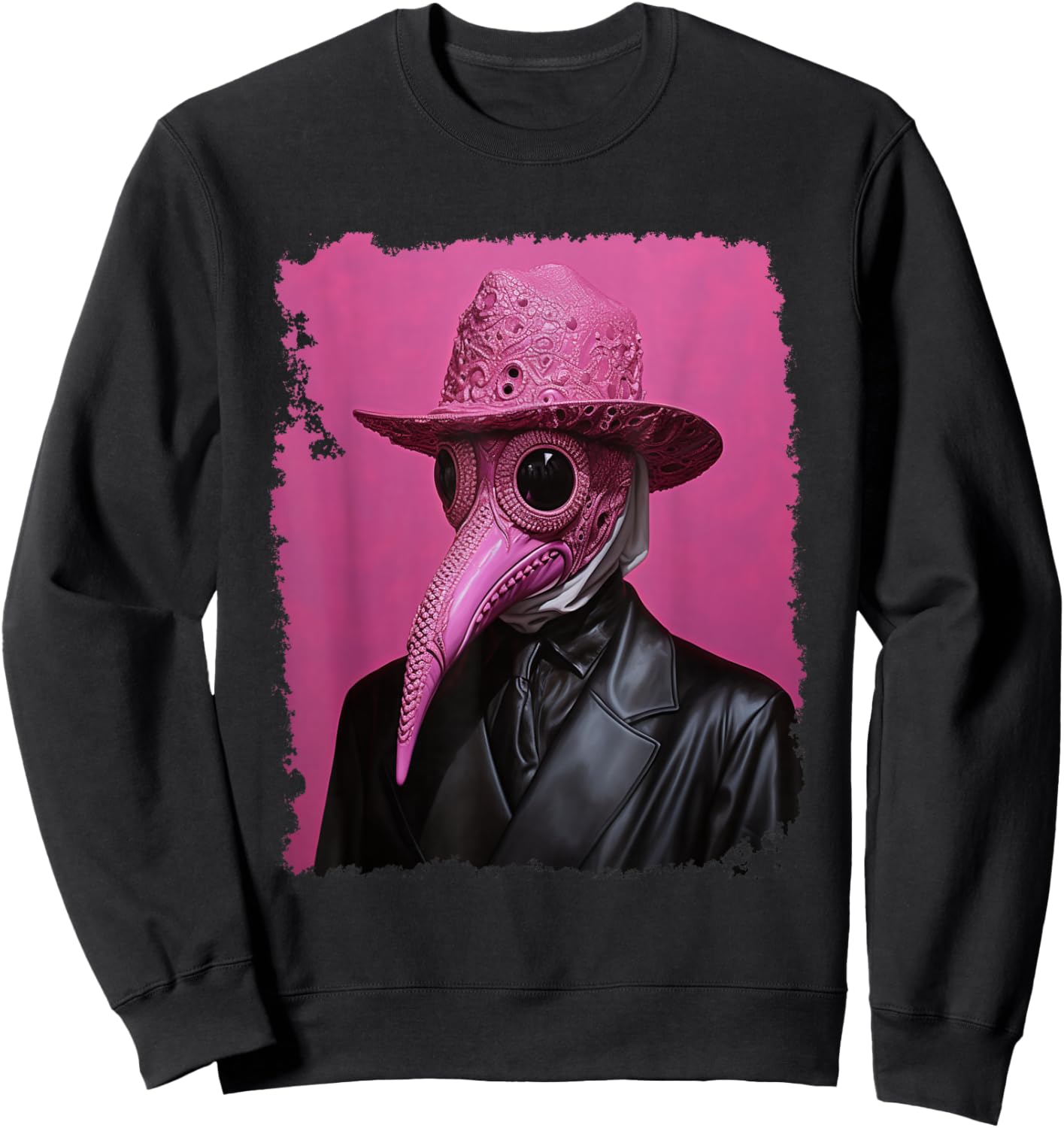 Plague Doctor Pink Sweatshirt - Sweatshirt | Black