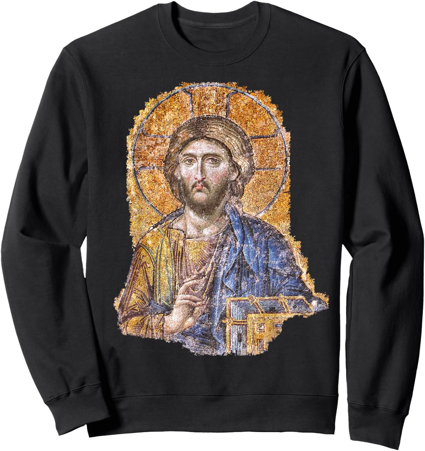 Christ Pantocrator Icon Hagia Sophia Catholic Sweatshirt - Sweatshirt | Black