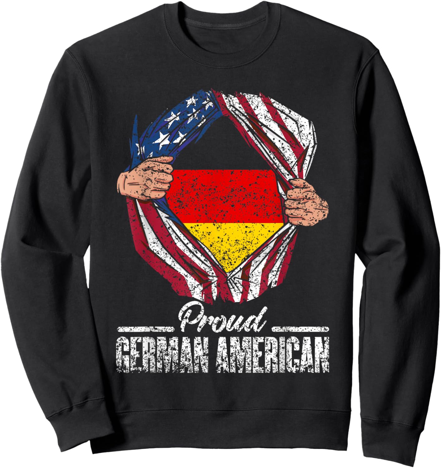 Proud German American Germany Us America German American Usa Sweatshirt - Sweatshirt | Black
