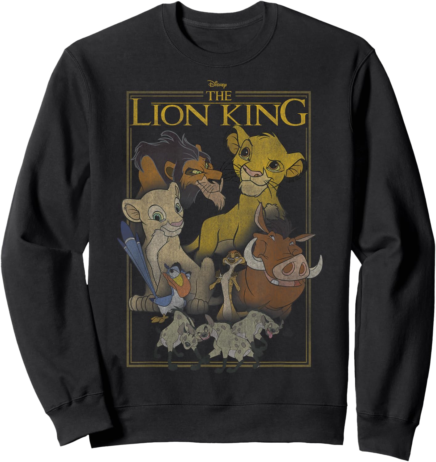 Disney The Lion King Simple Framed Poster Sweatshirt - Sweatshirt | Black