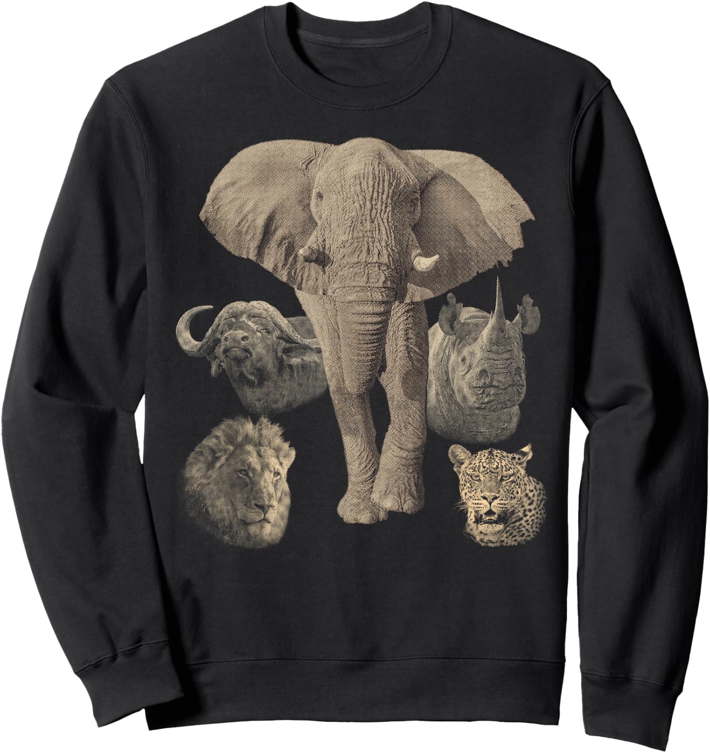 Big 5 African Safari Sweatshirt - Sweatshirt | Black