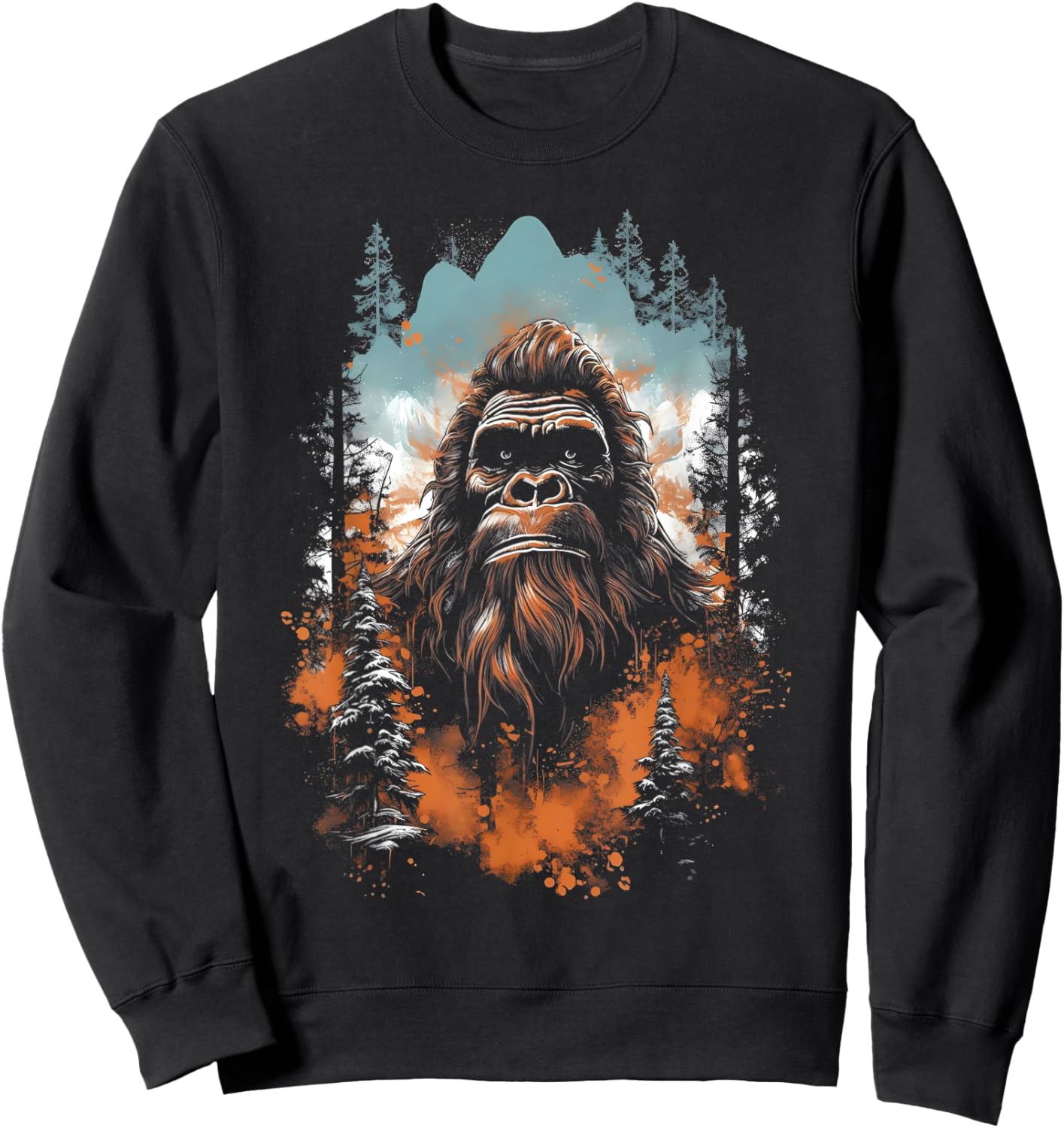 Bigfoot Sasquatch Lovers Women Kids Sweatshirt - Sweatshirt | Black