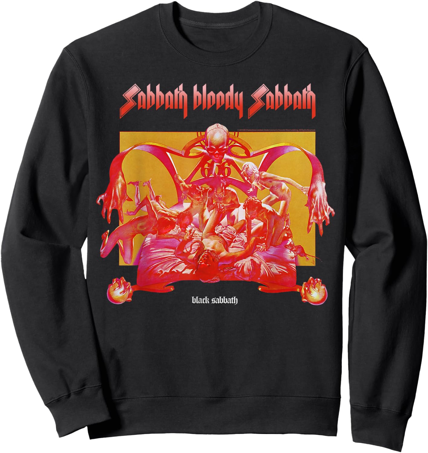 Black Sabbath Official Sabbath Bloody Sabbath Bright Sweatshirt - Sweatshirt | Black