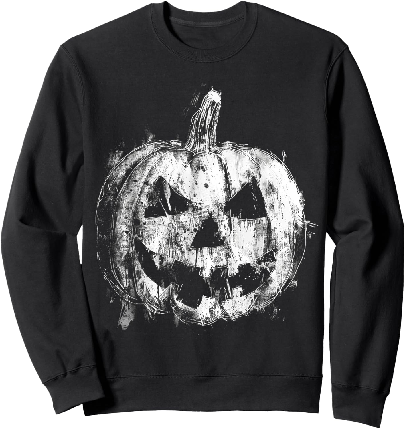 Pumpkin Costume Halloween Graphic Art Pumpkin Sweatshirt - Sweatshirt | Black