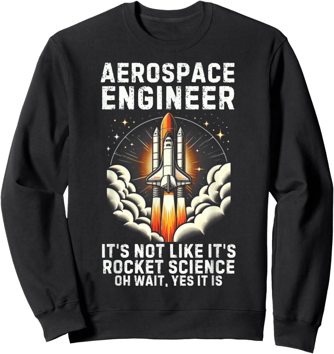Cool Aerospace Engineer Women Rocket Scientist Space Sweatshirt - Sweatshirt | Black