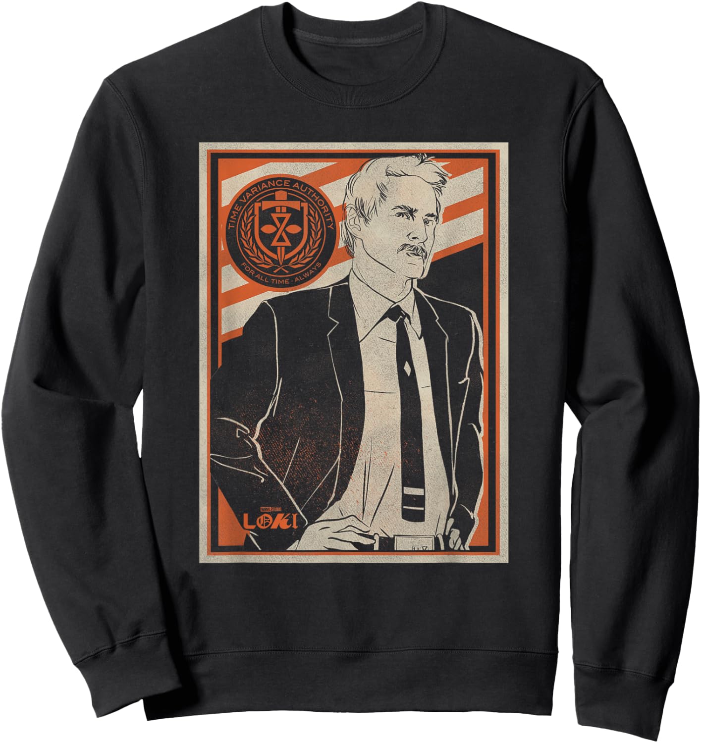 Marvel Loki TVA Agent Mobius Poster Sweatshirt - Sweatshirt | Black