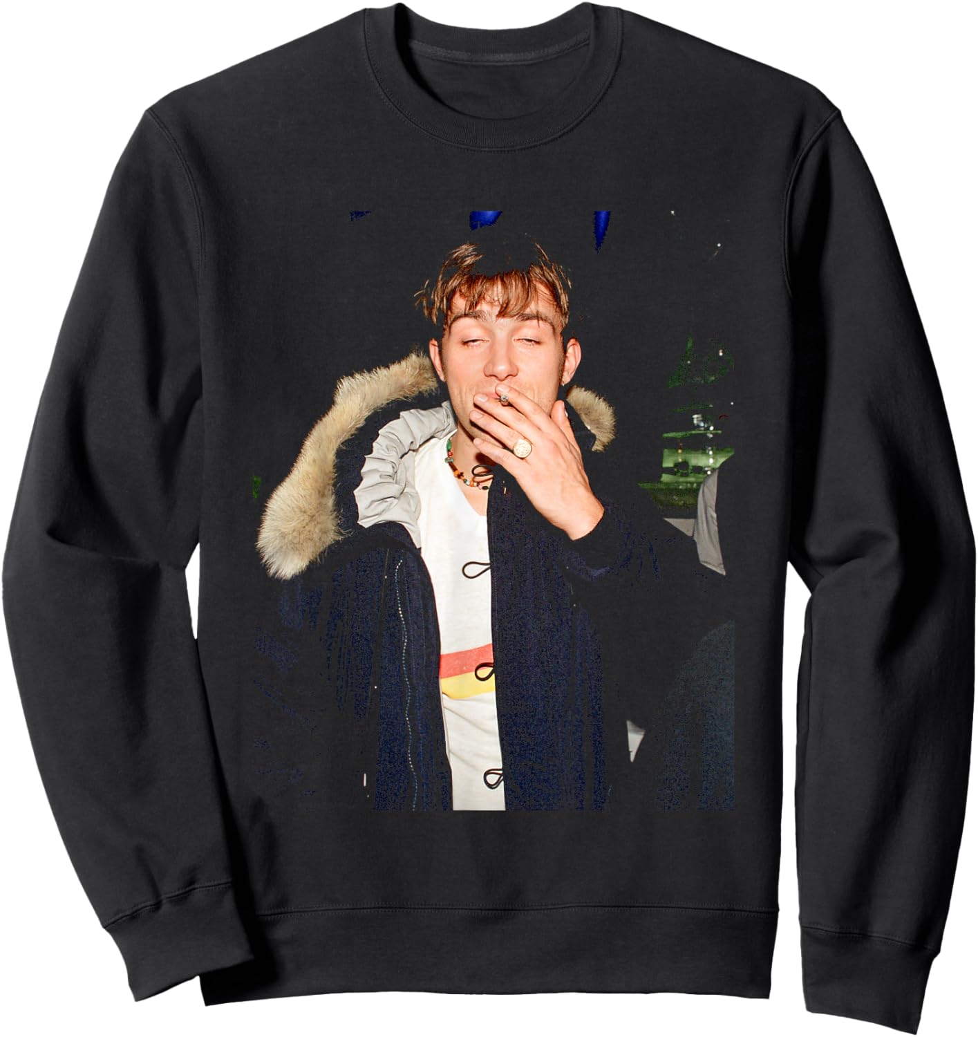 Damon Albarn Blur Singer at Brit Awards 1997 Song 2 Parklife Sweatshirt - Sweatshirt | Black