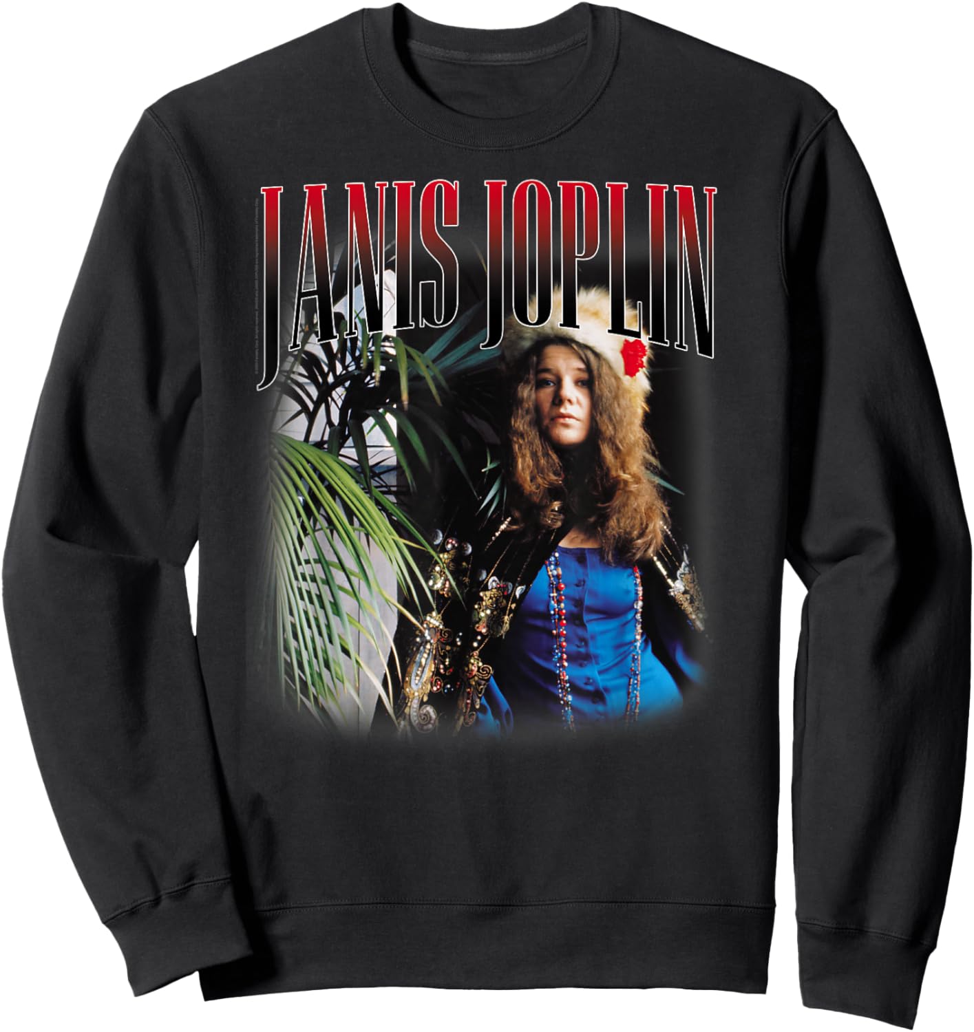 Janis Joplin Baron Homage 60s Rock Sweatshirt - Sweatshirt | Black