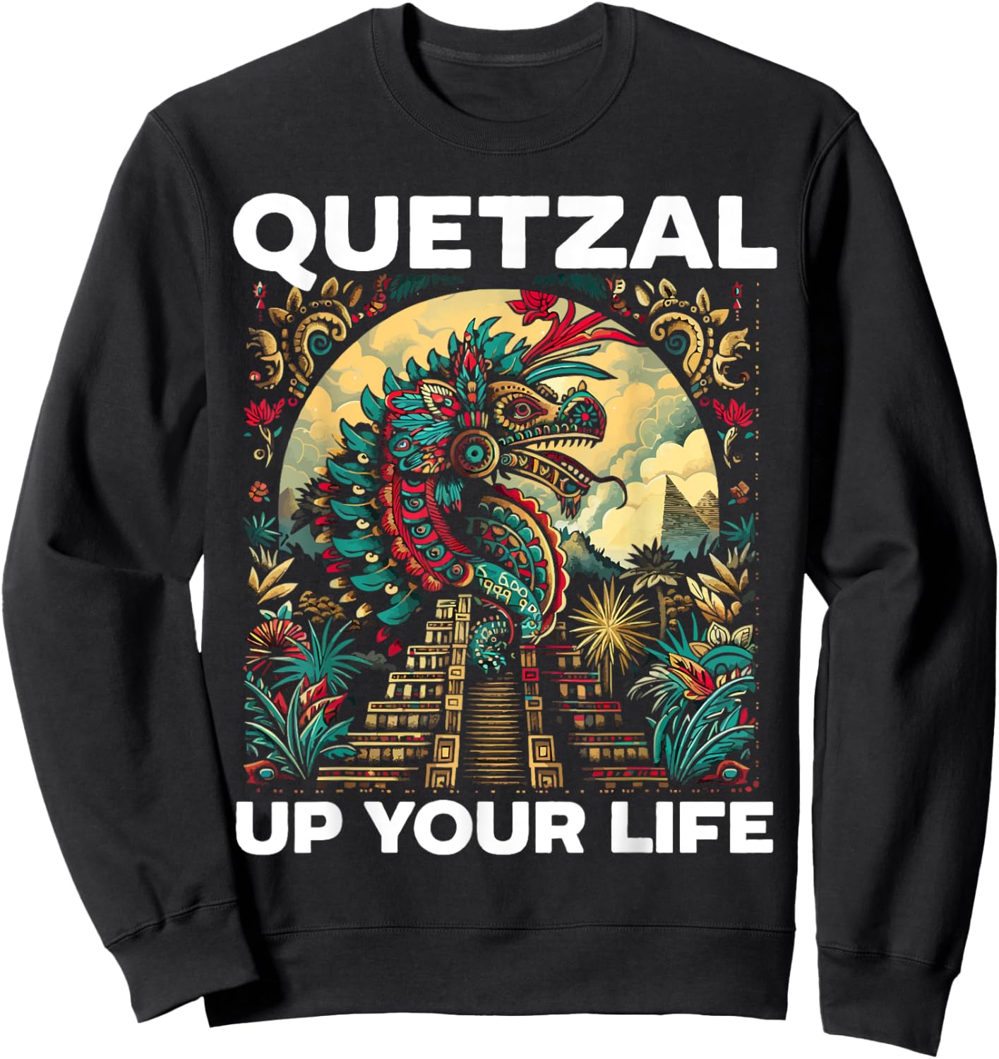 Aztec God Aztec Culture Mayan Indigenous Quetzalcoatl Sweatshirt - Sweatshirt | Black