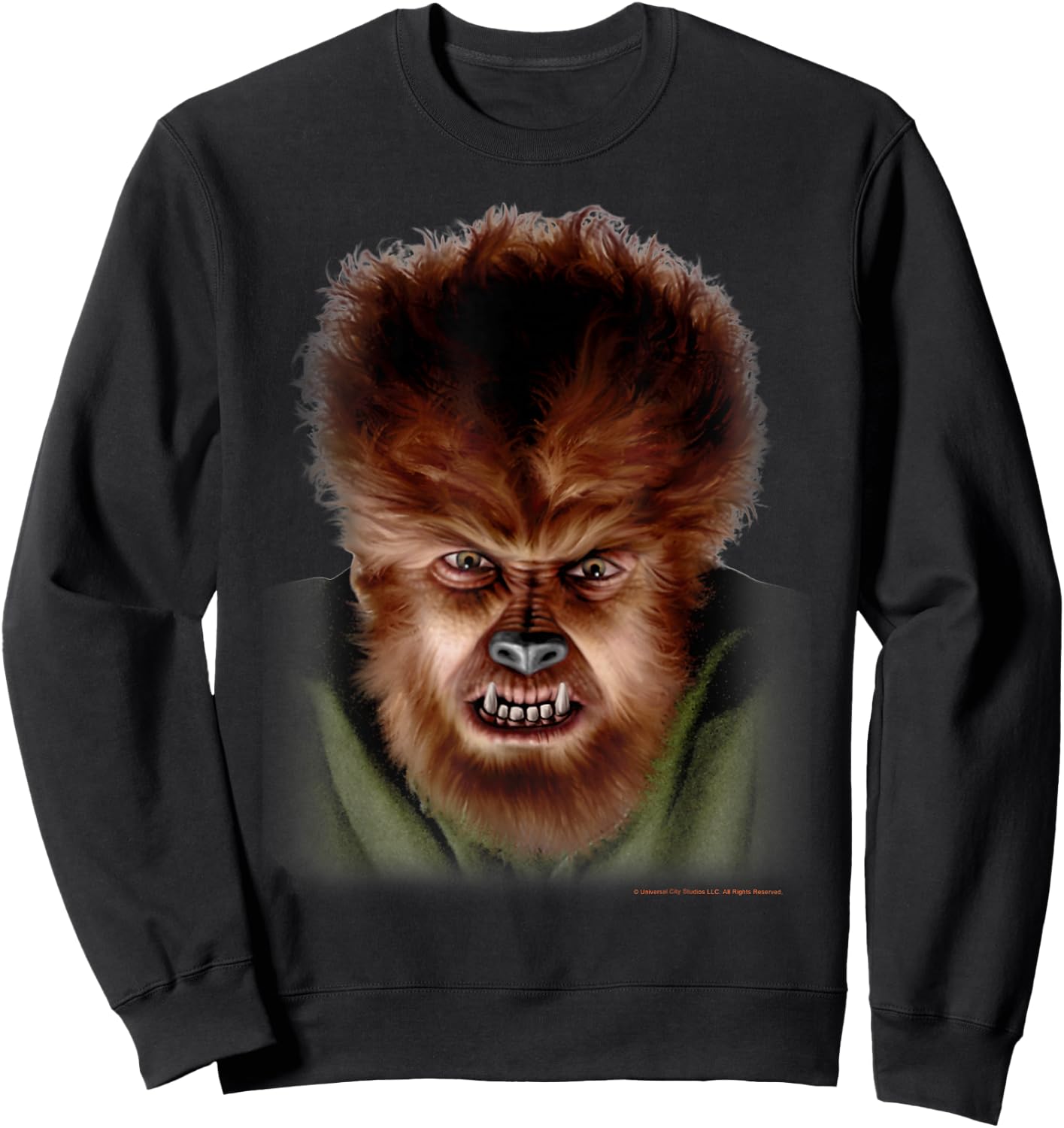 Universal Monsters The Wolf Man Face Sweatshirt - Sweatshirt | Black