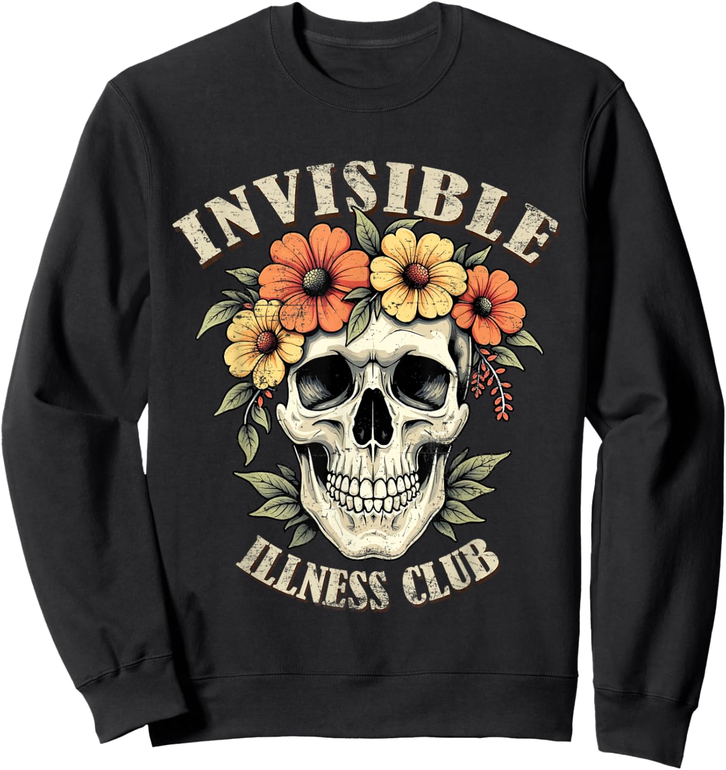 Invisible Illness Club - Chronic Illness Awareness Family Sweatshirt - Sweatshirt | Black