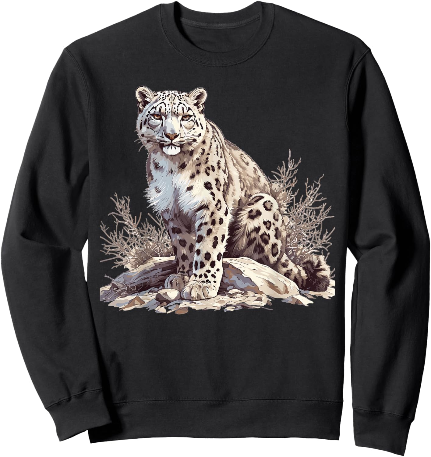 Snow Leopards Lovers Snow Leopard Sweatshirt - Sweatshirt | Black