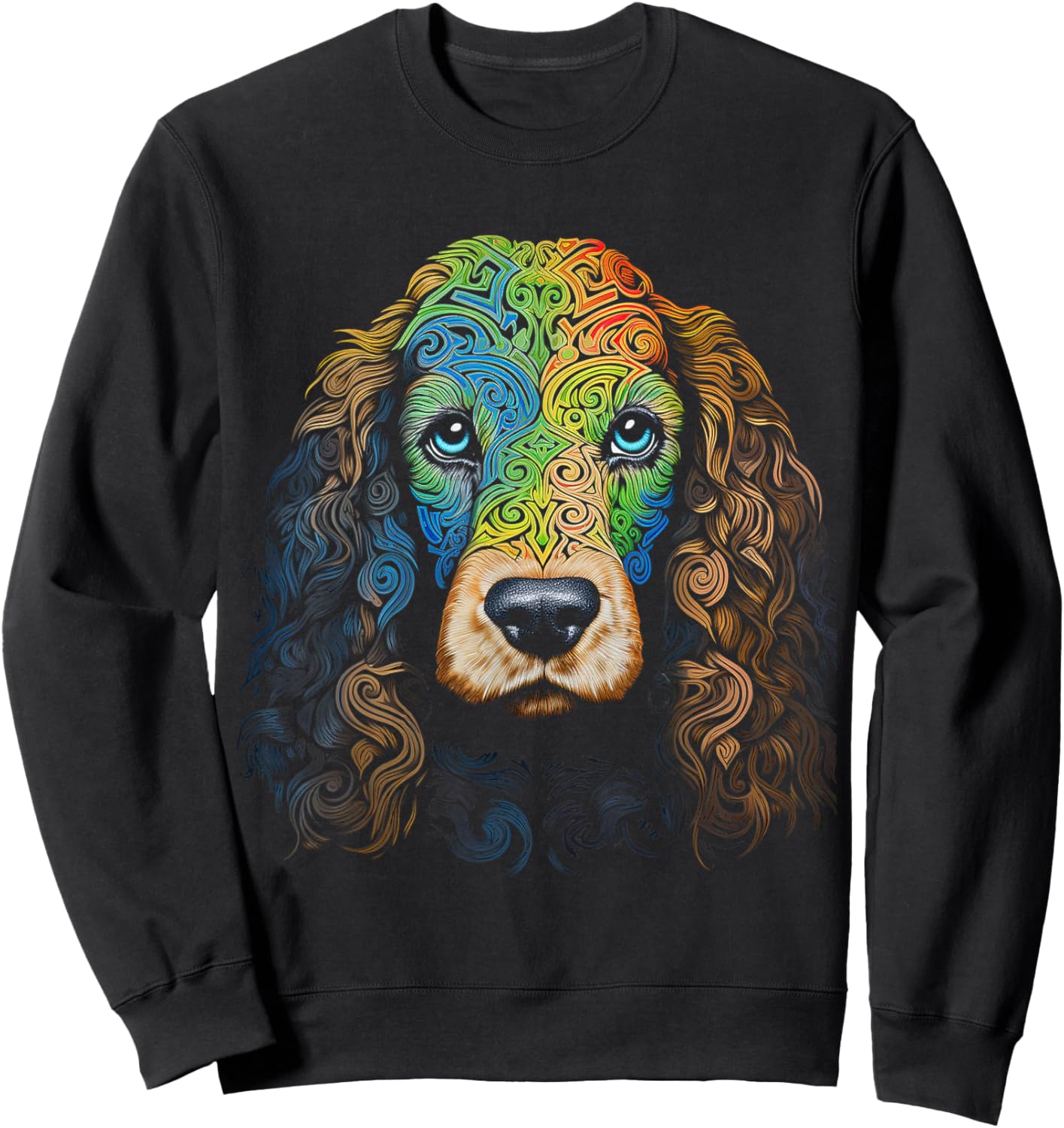 Cocker Spaniel Graphic Pet Art Dog Cocker Spaniel Men Women Kids Sweatshirt - Sweatshirt | Black