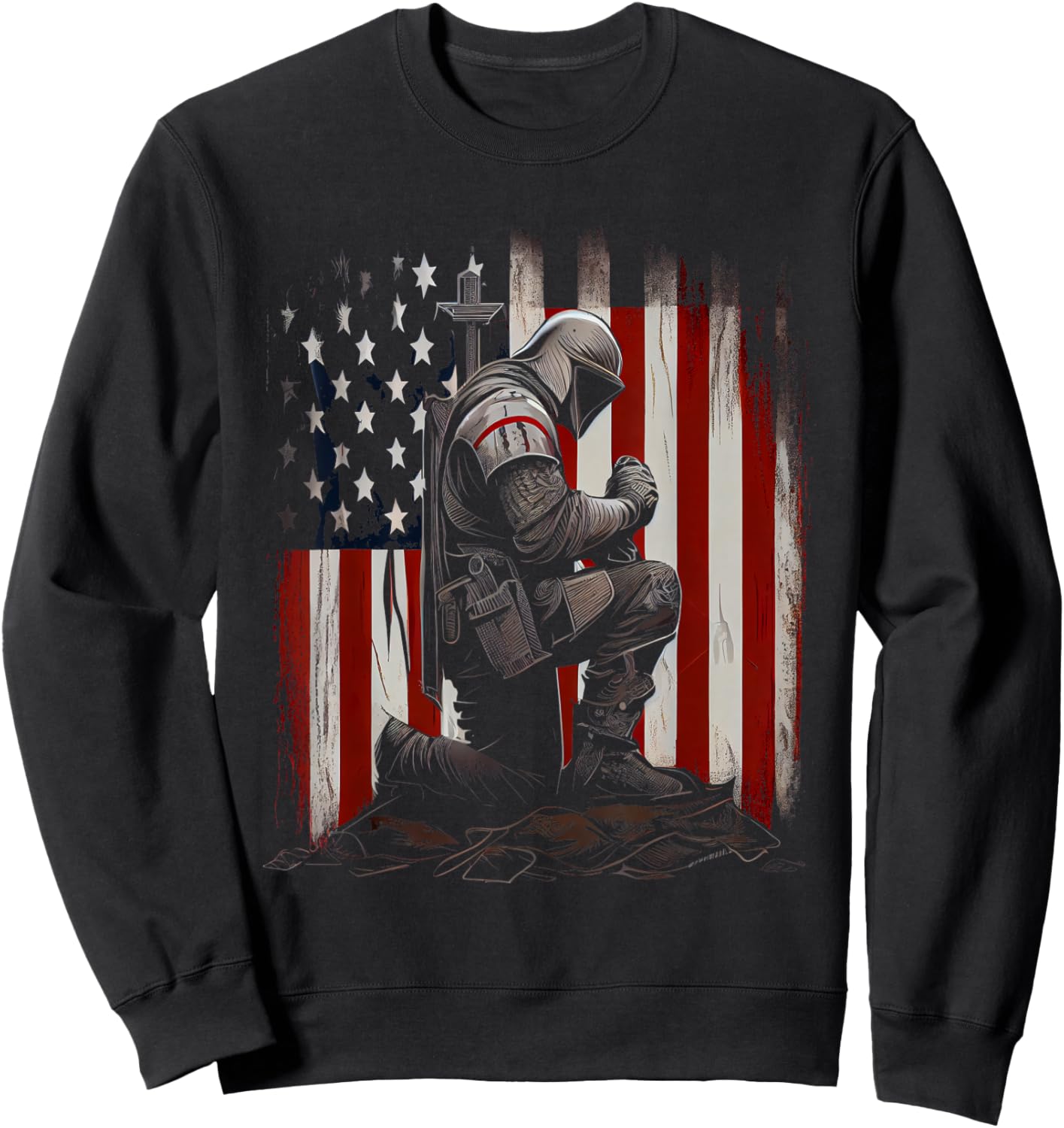 Knight Templar Christian Warrior Of God Crusader Gift Sweatshirt - Sweatshirt | Black