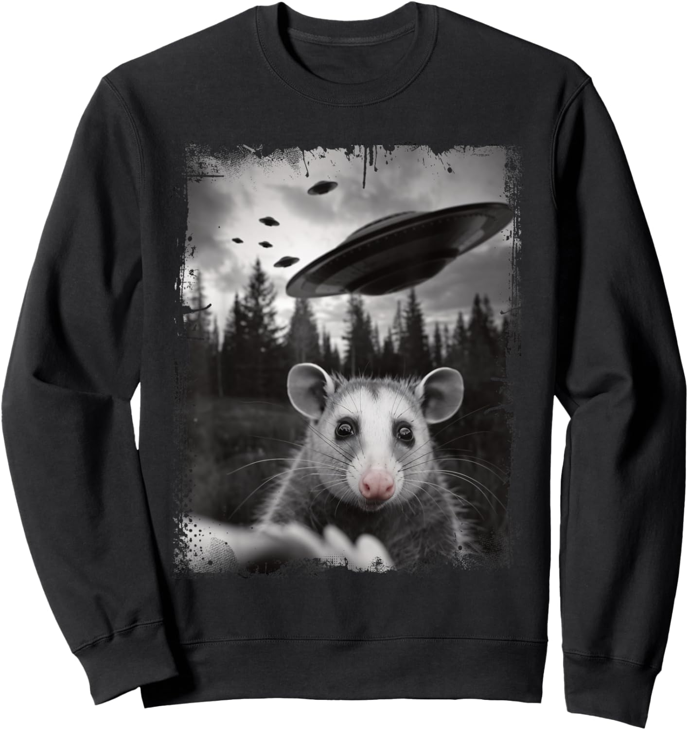 Drôle Opossum Bizarre Mème Sweatshirt - Sweatshirt | Black