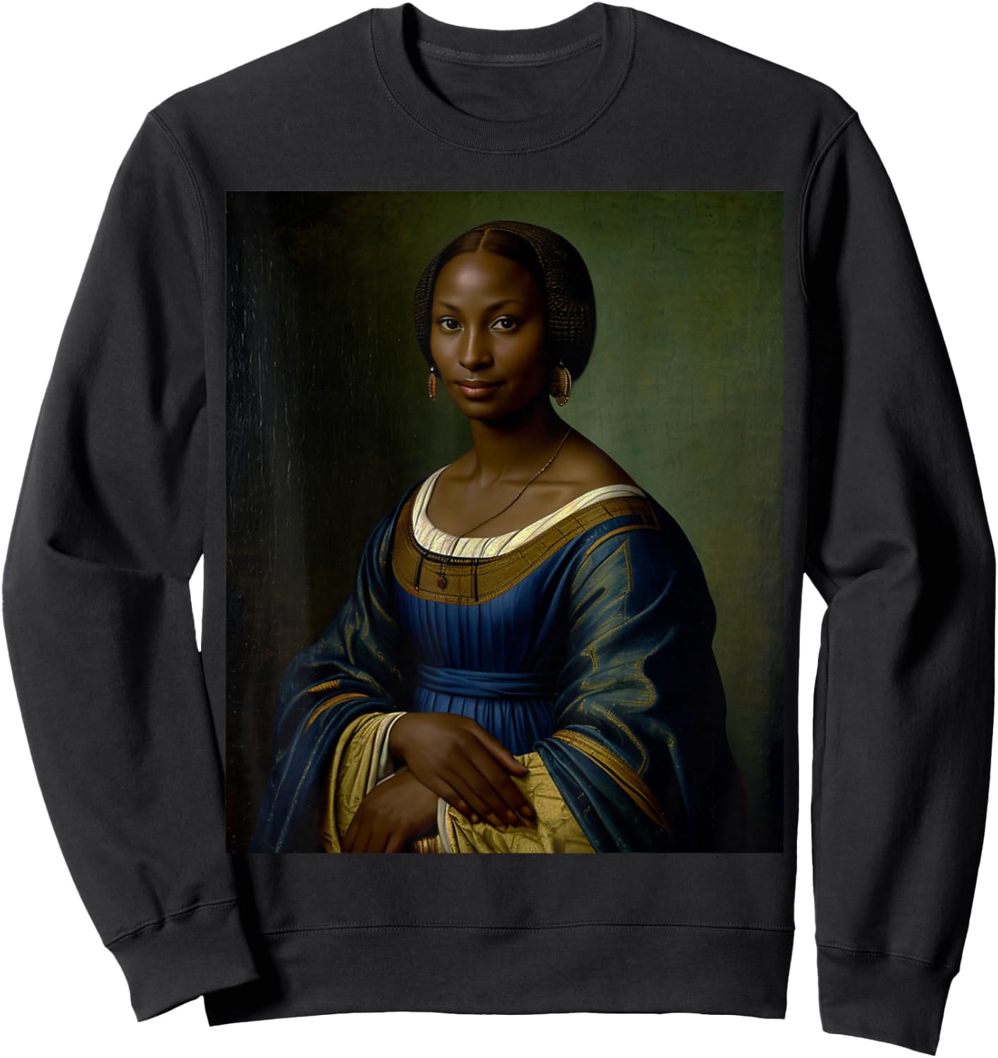 Black Mona Lisa Black History Month Woman Black Heritage Sweatshirt - Sweatshirt | Black