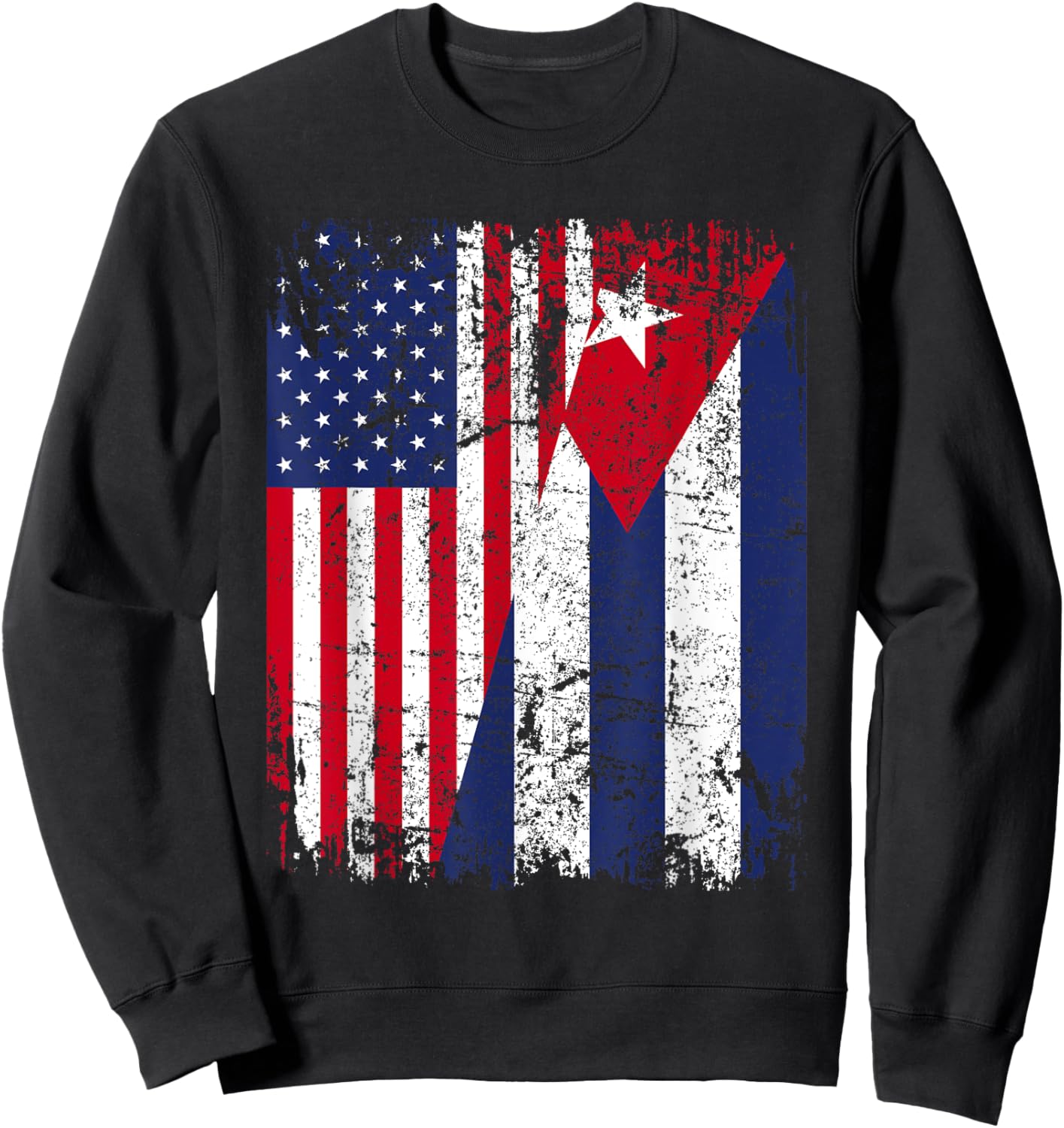 CUBAN American Flag | Men Women Kids | CUBA Sweatshirt - Sweatshirt | Black